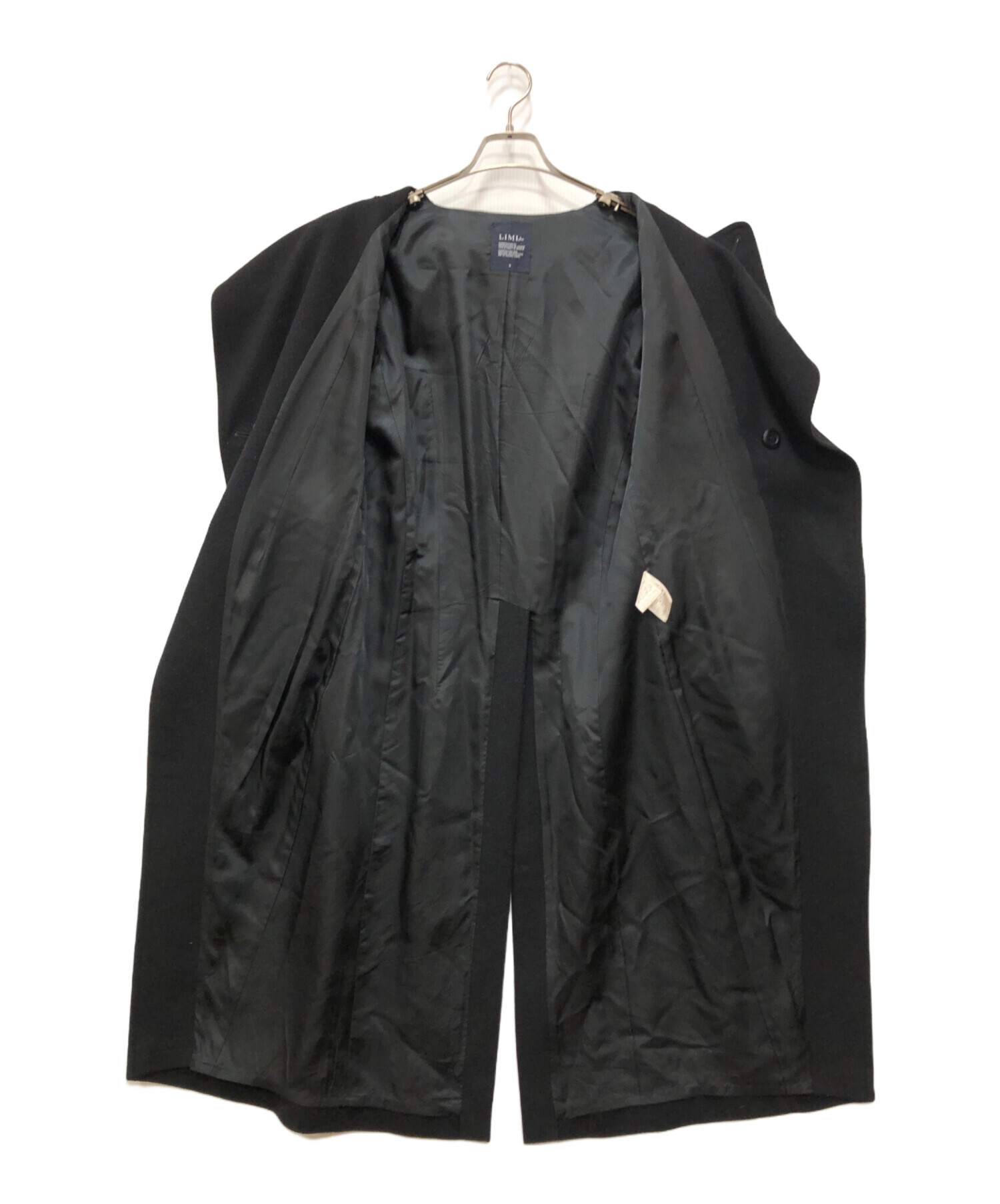 中古・古着通販】LIMI feu (リミフゥ) デザインウールコート ブラック