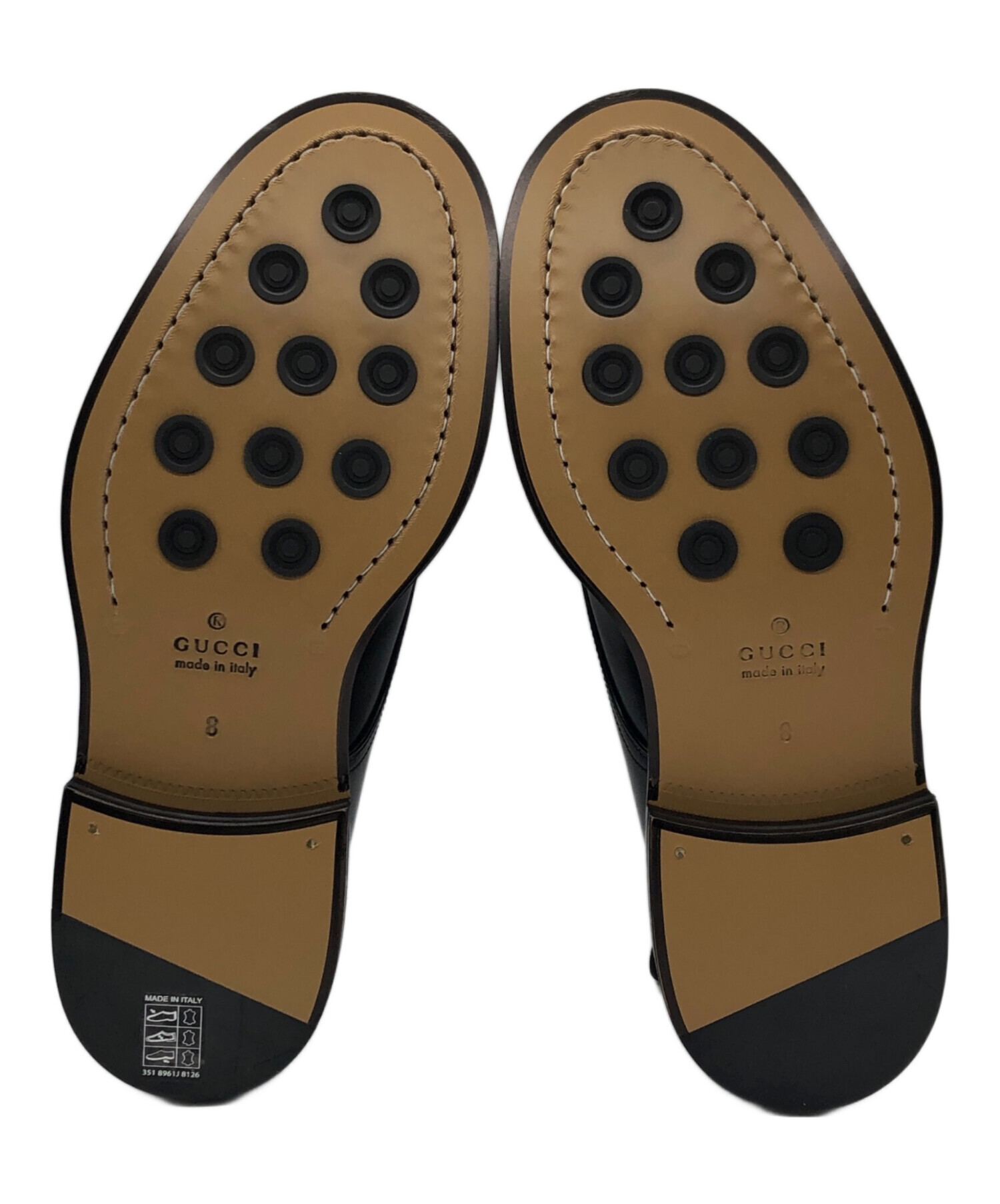 中古・古着通販】GUCCI (グッチ) シャイニーレザーレースアップ