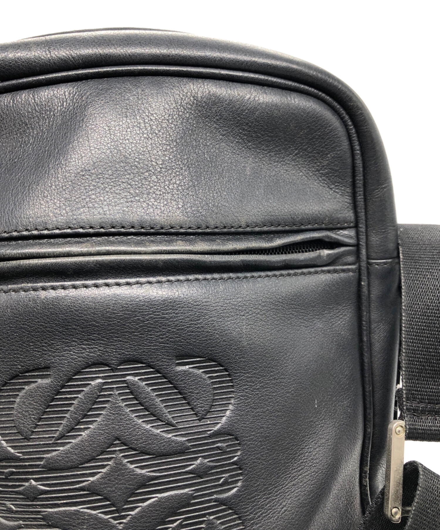 中古・古着通販】LOEWE (ロエベ) アナグラムショルダーバッグ ブラック