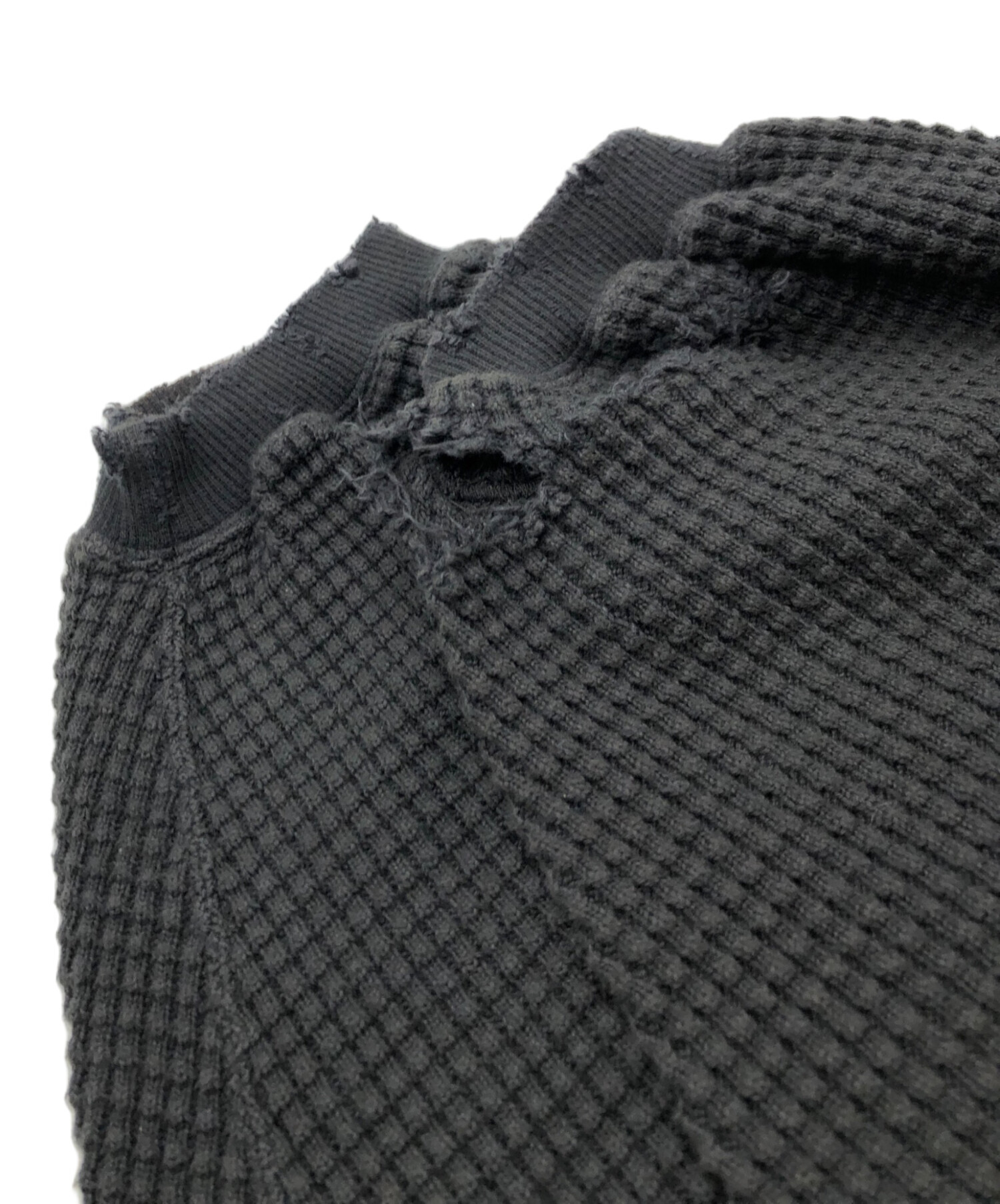 中古・古着通販】ANCELLM (アンセルム) DAMAGE HEAVY WAFFLE OVERSIZED 