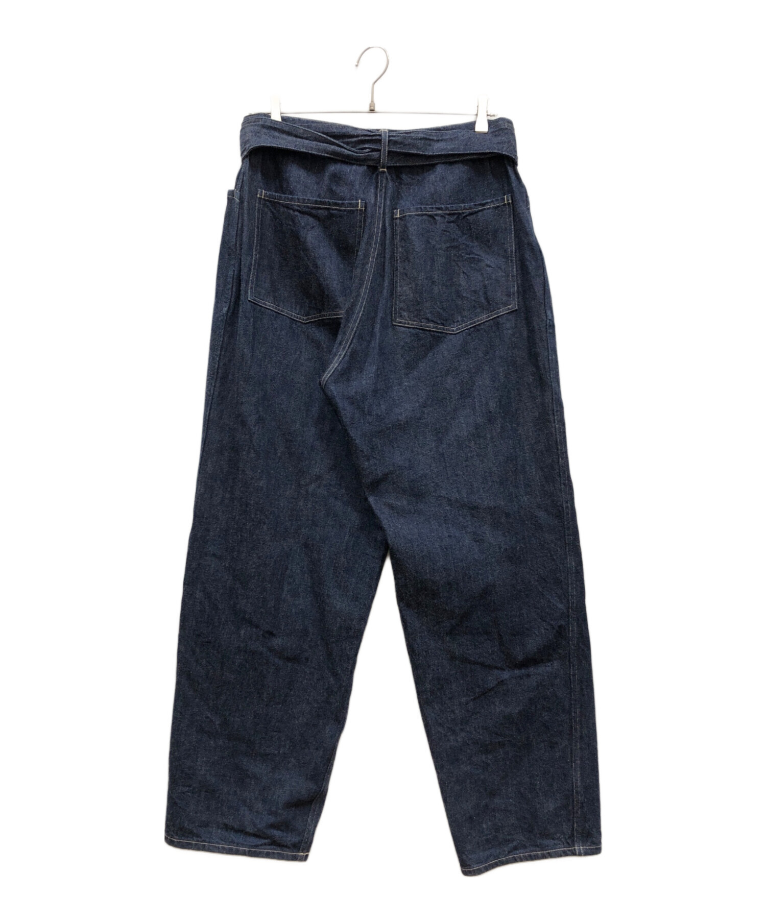 【未使用】COMOLI コモリ ベルテッドデニムパンツ インディゴ メンズ 2 中古・古着通販】COMOLI (コモリ) ベルテッドパンツデニムパンツ