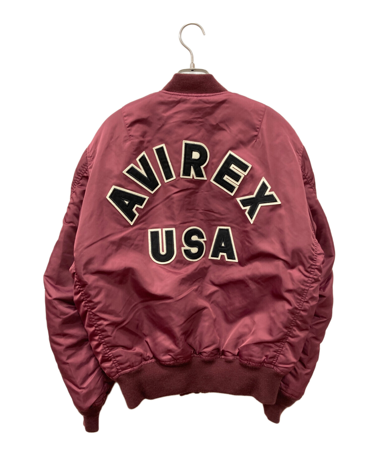 アヴィレックス フライトジャケット リバーシブル ワインレッド 中古・古着通販】AVIREX (アヴィレックス) MA-1ジャケット ワイン