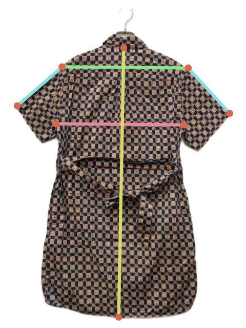 中古・古着通販】BURBERRY (バーバリー) 総柄ワンピース ネイビー