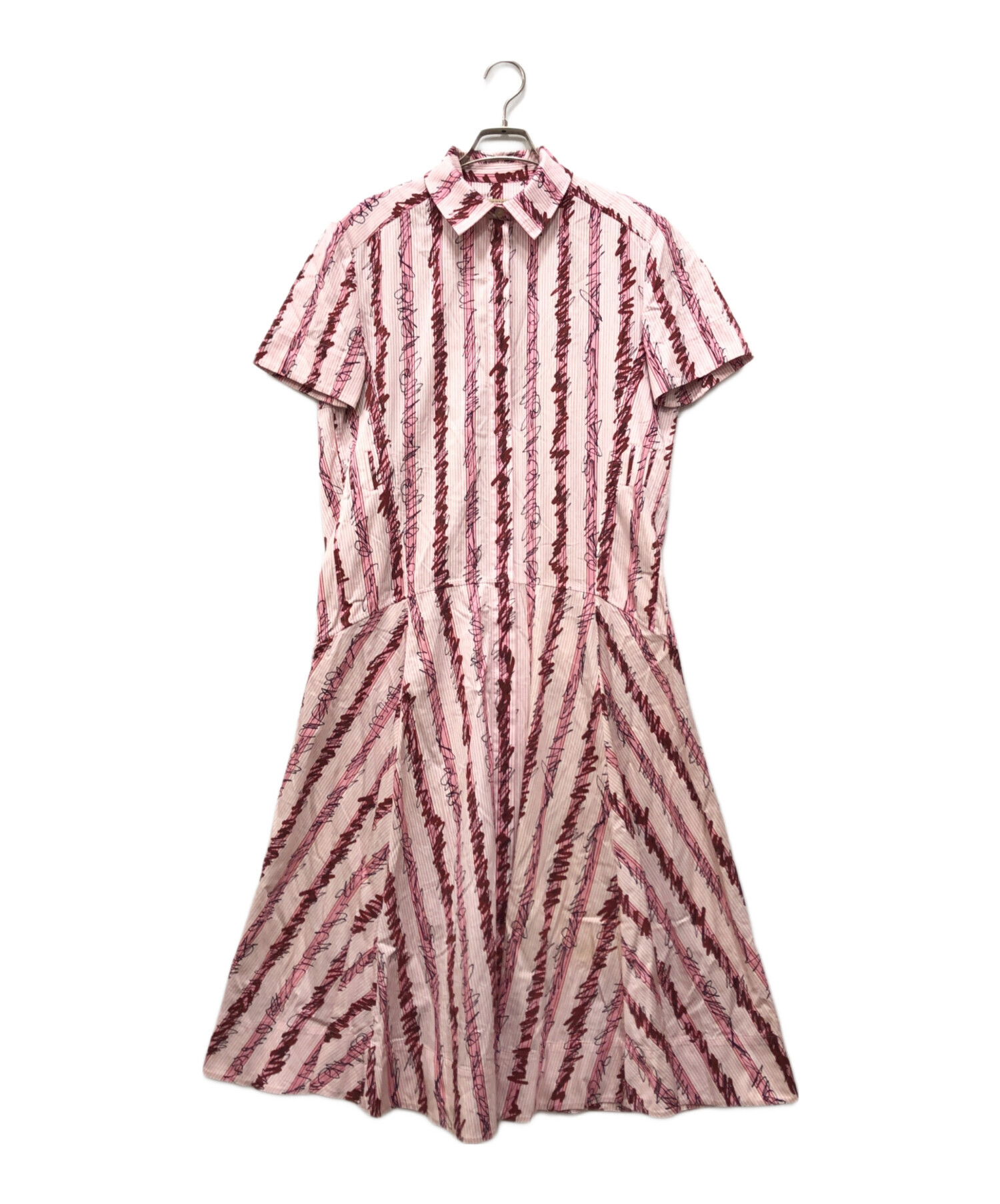 中古・古着通販】BURBERRY (バーバリー) シャツワンピース ピンク