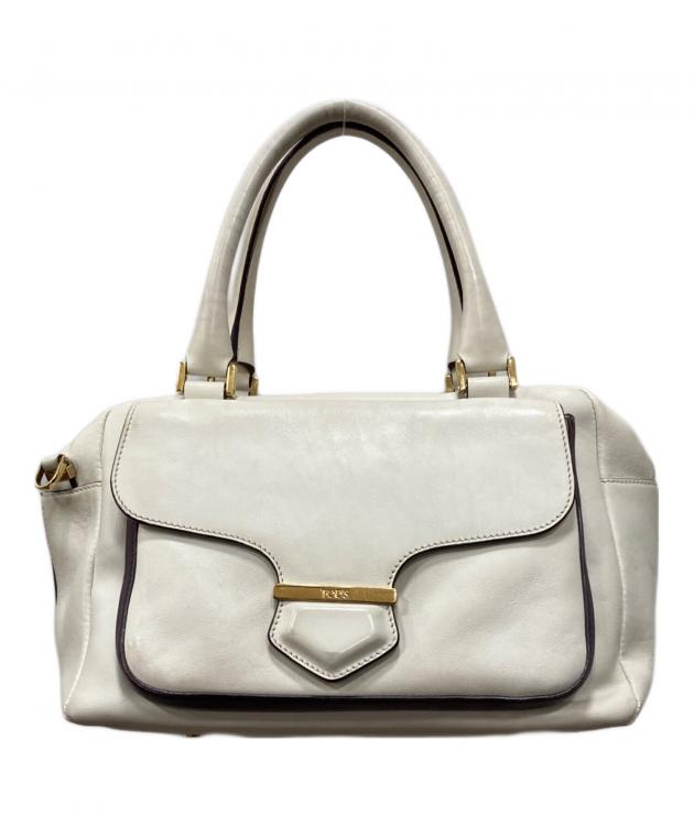 トッズ TOD'S ショルダーバッグ ハンドバッグ ホワイト レザー