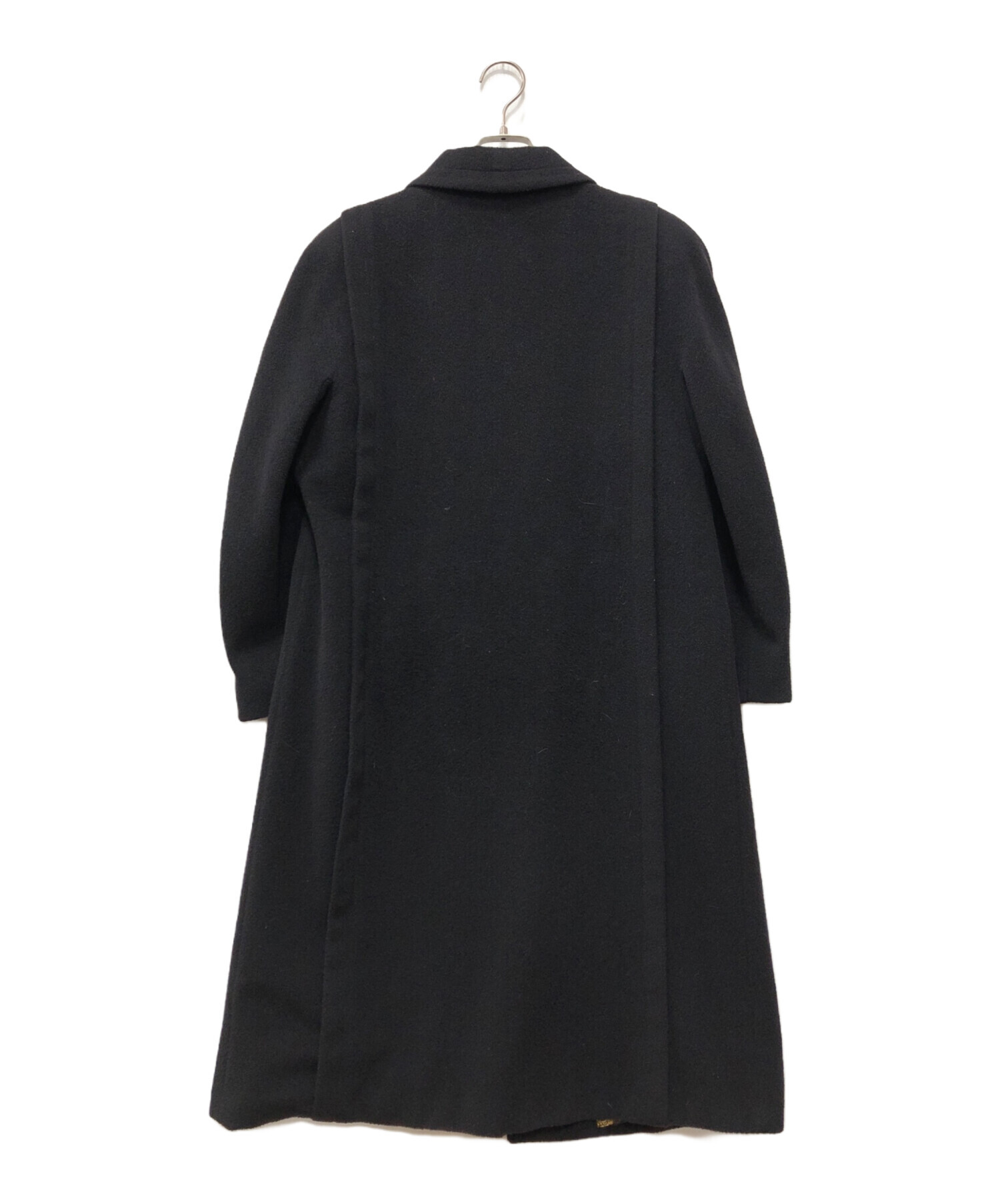 【美品】HERNO カシミヤ ベルト付 裏地シルク 黒 イタリア製 ロングコート 中古・古着通販】HERNO (ヘルノ) シルクカシミヤ混ウールコート