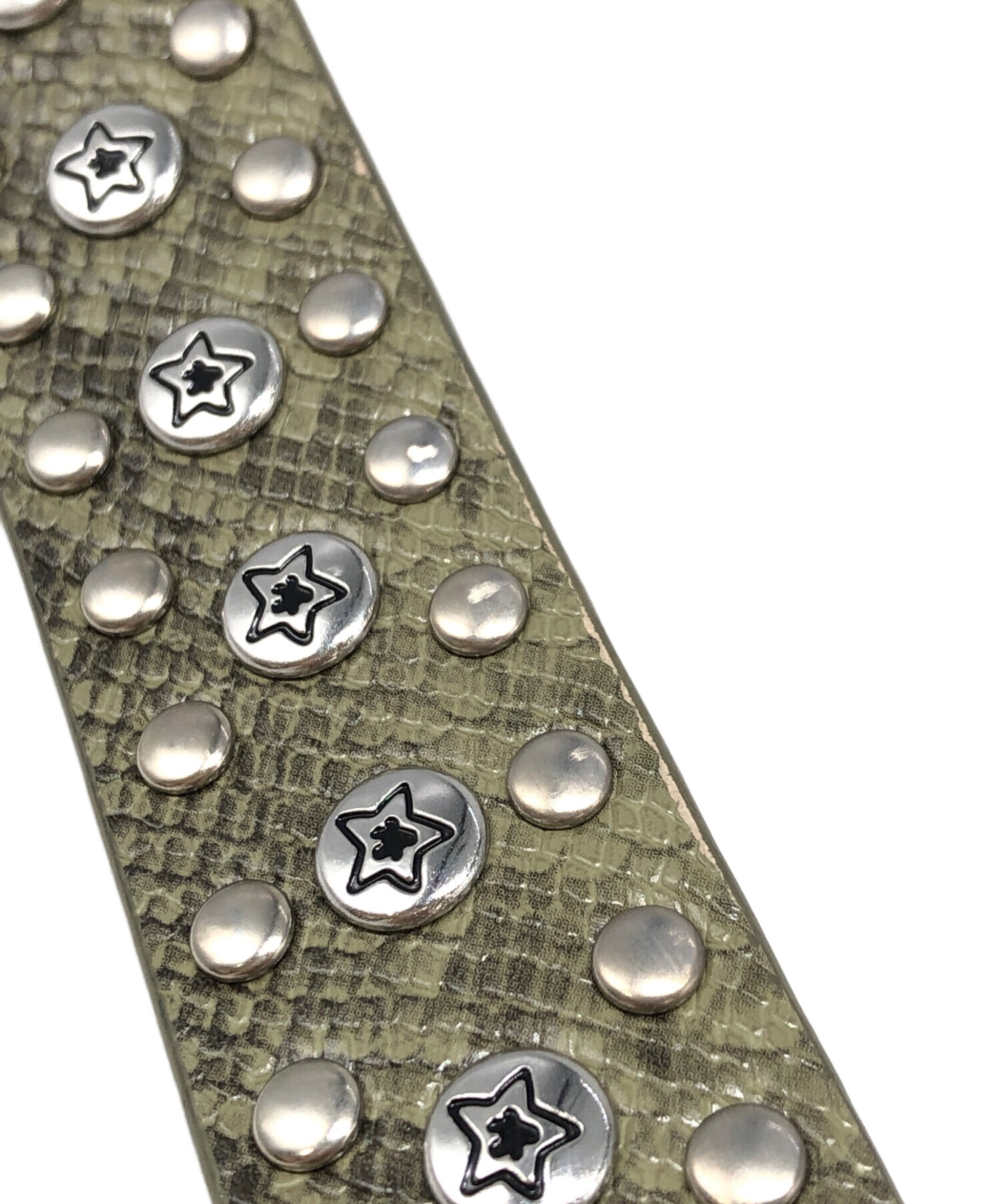 中古・古着通販】starteam (スターチーム) スタッズベルト グリーン