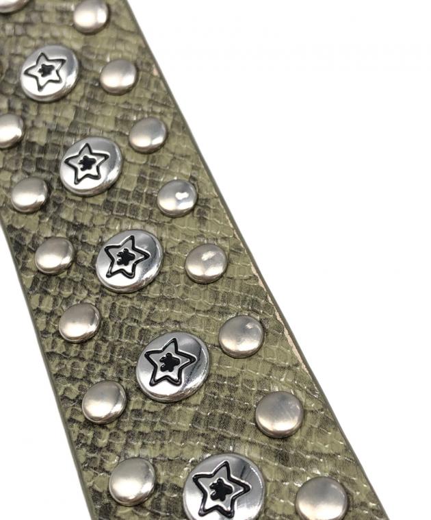 中古・古着通販】starteam (スターチーム) スタッズベルト グリーン