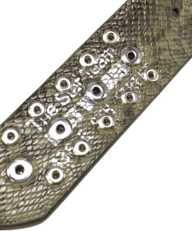 中古・古着通販】starteam (スターチーム) スタッズベルト グリーン