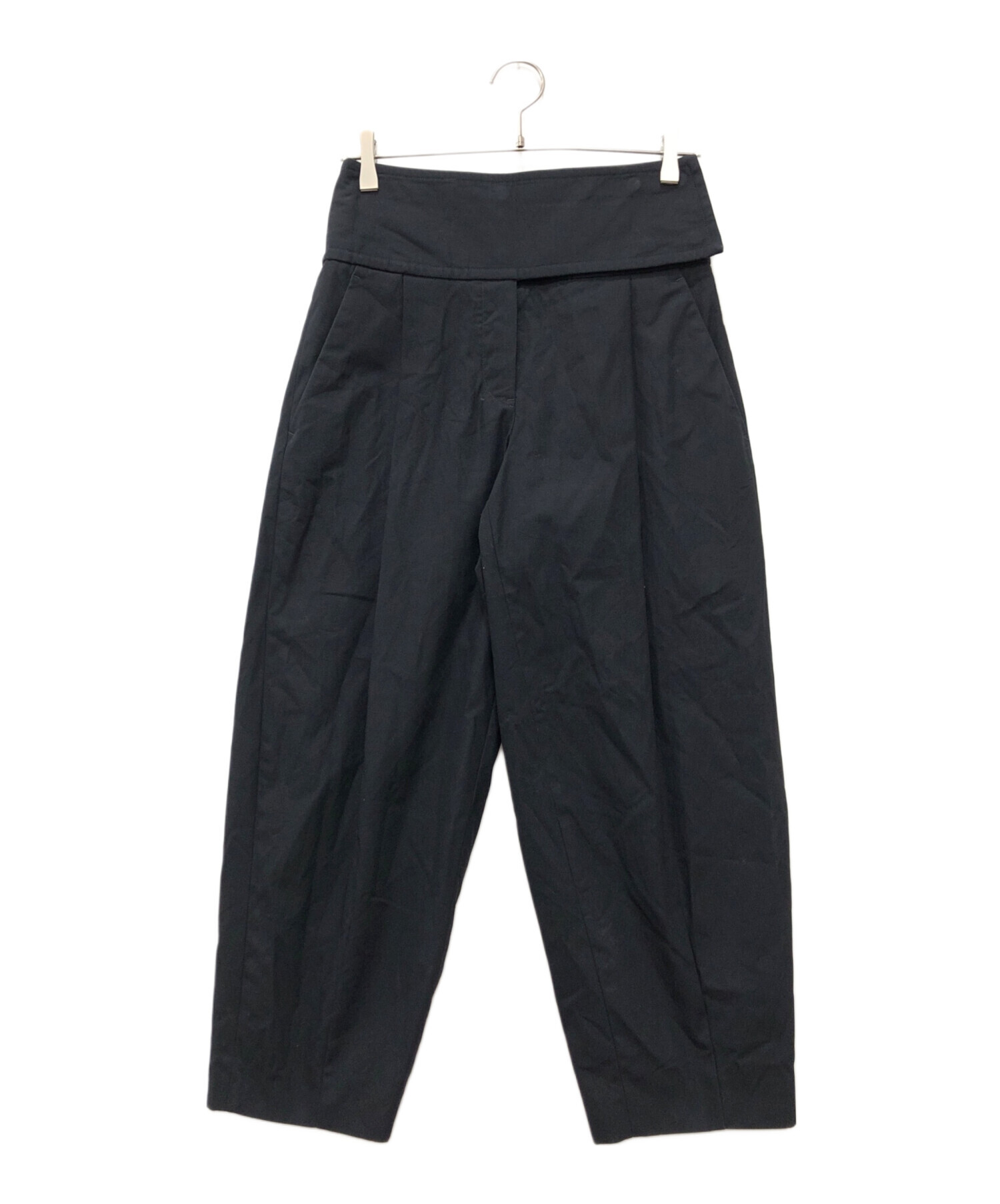 中古・古着通販】JIL SANDER (ジルサンダー) タックパンツ ネイビー