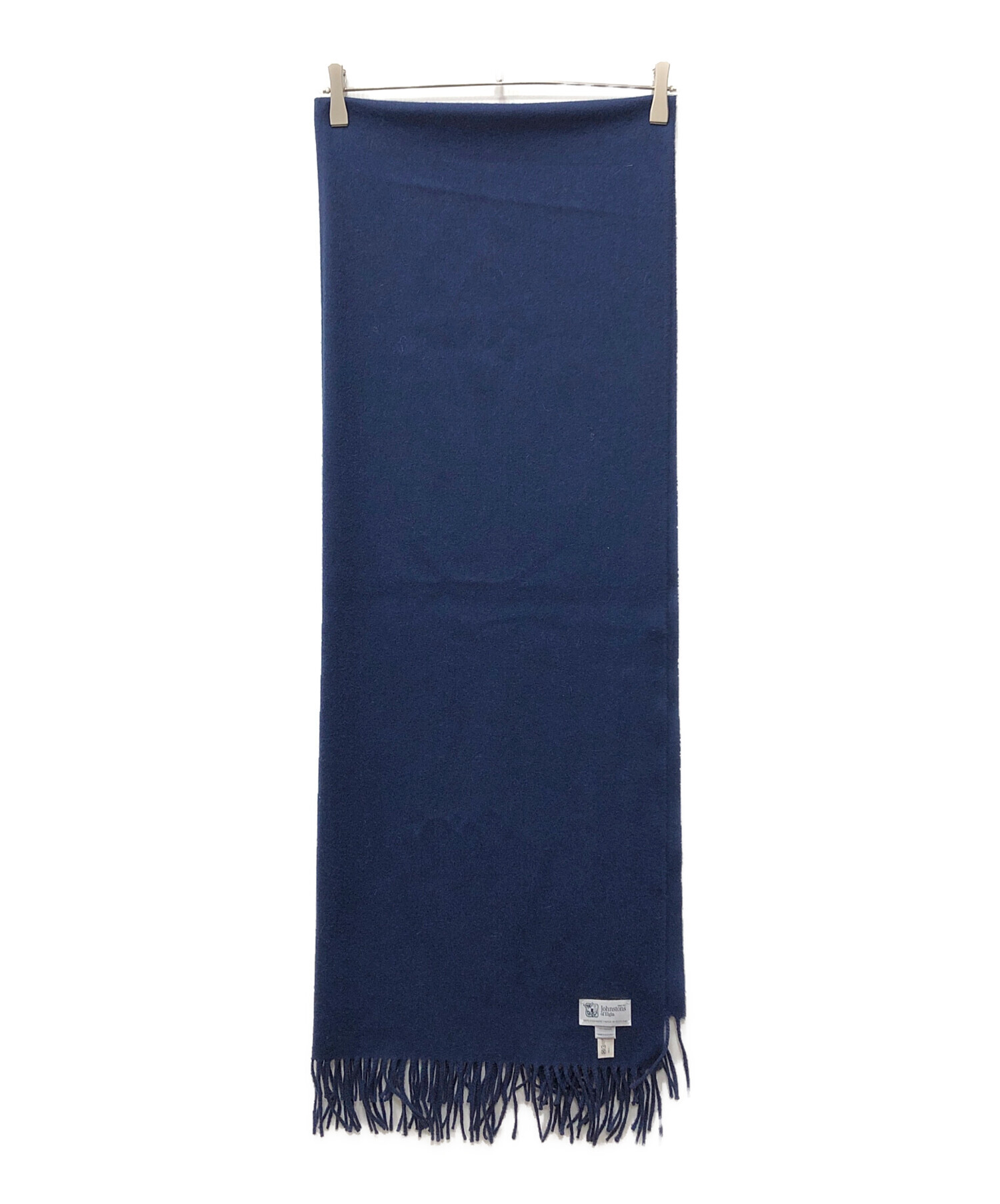 Johnstons ジョンストンズ　大判ストール　ネイビー 中古・古着通販】JOHNSTONS (ジョンストンズ) カシミヤストール