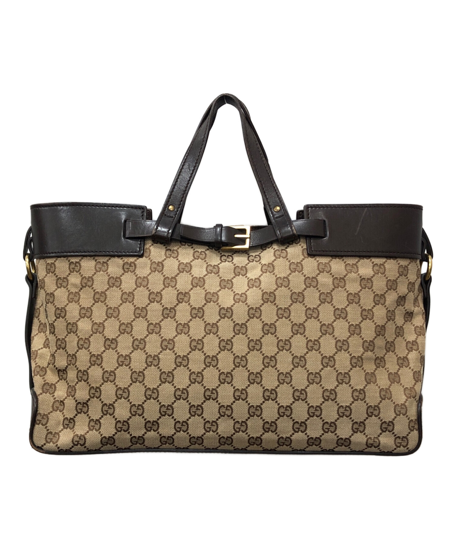 中古・古着通販】GUCCI (グッチ) GGキャンパス トートバッグ ブラウン
