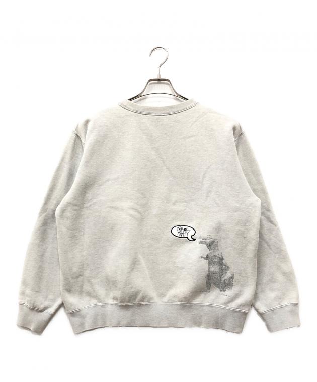 STUSSY グレー スウェット Ｍサイズ 中古・古着通販】stussy (ステューシー) クルーネックスウェット