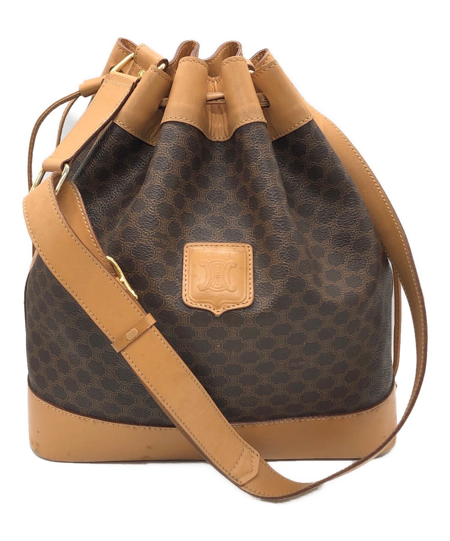 中古・古着通販】CELINE (セリーヌ) マカダム巾着ショルダーバッグ