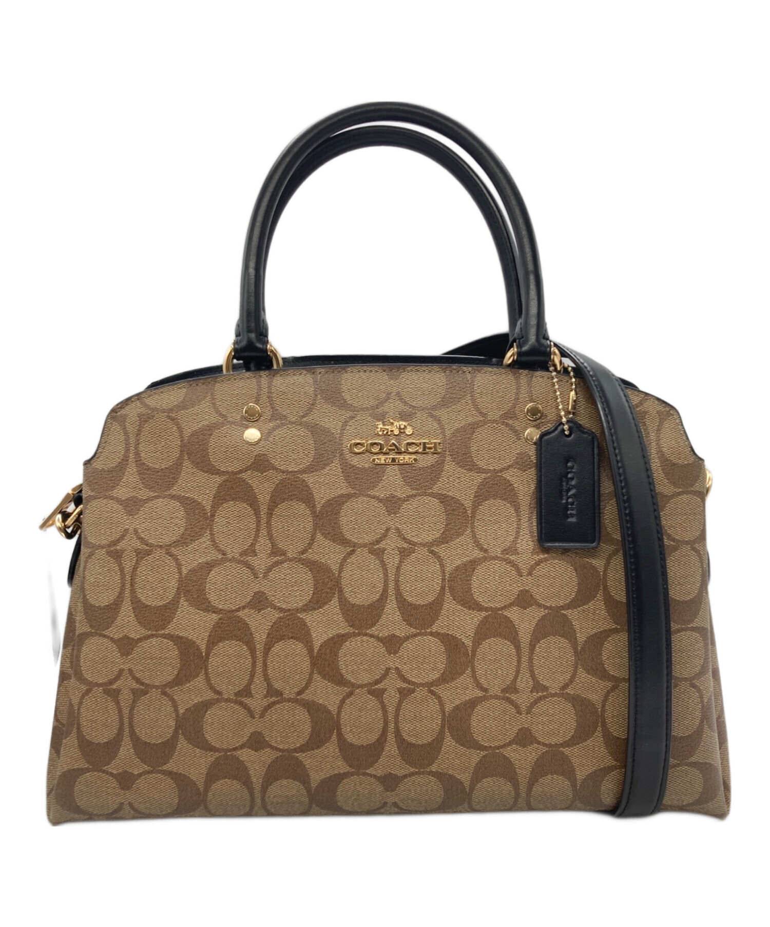 未使用タグ付き☆COACHコーチ 2wayショルダーバッグ ブラウン レザー  