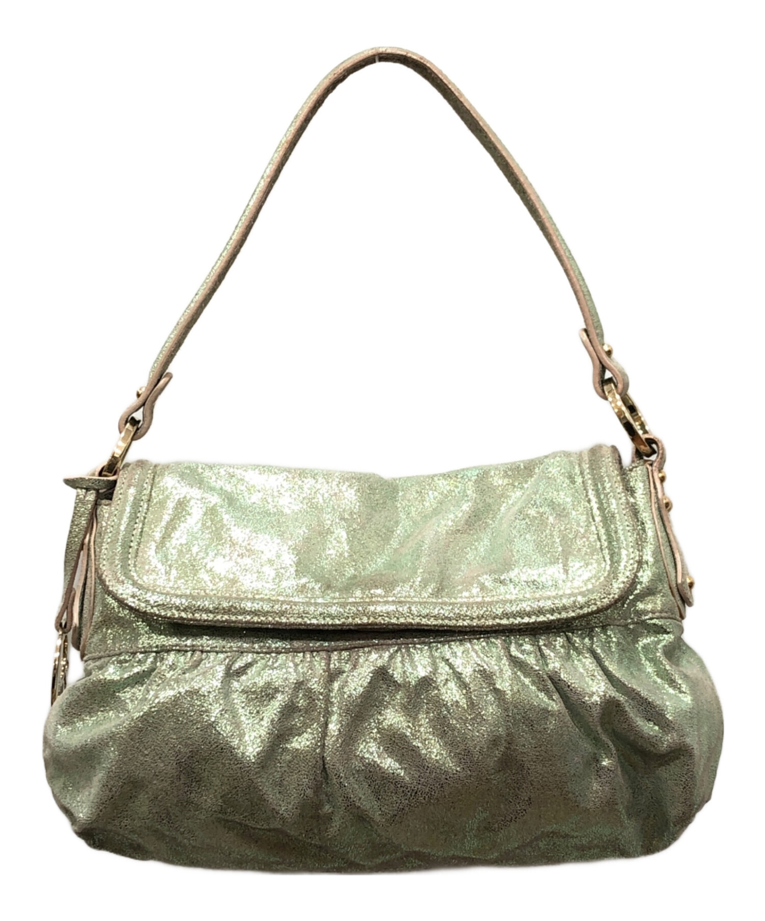 中古・古着通販】FENDI (フェンディ) ショルダーバッグ 黄緑 サイズ