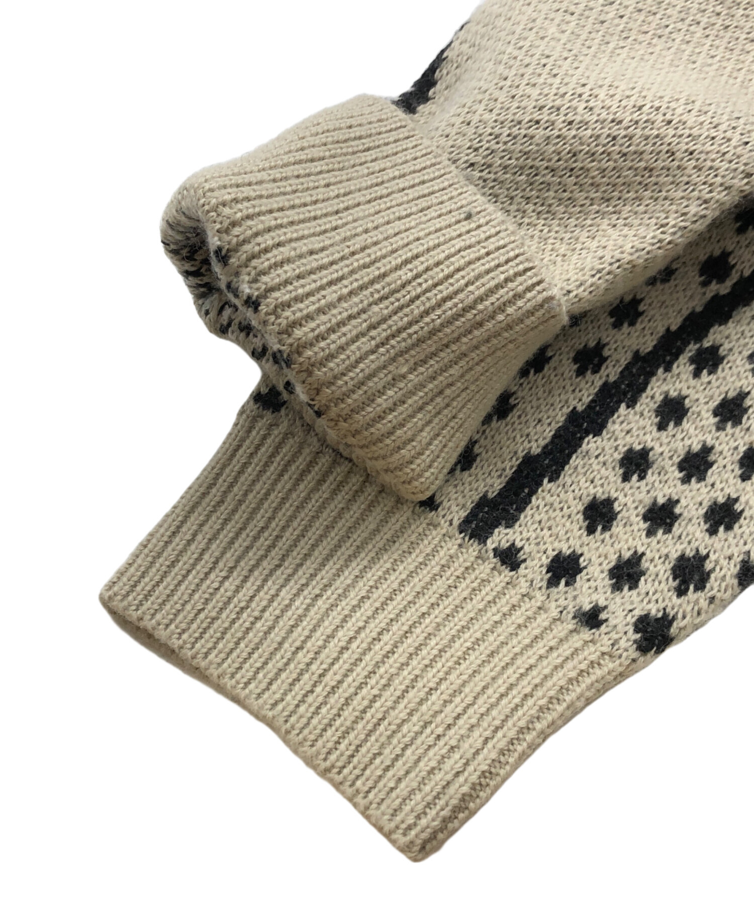 中古・古着通販】PALACE (パレス) REAR VIEW KNIT ホワイト×ブラック