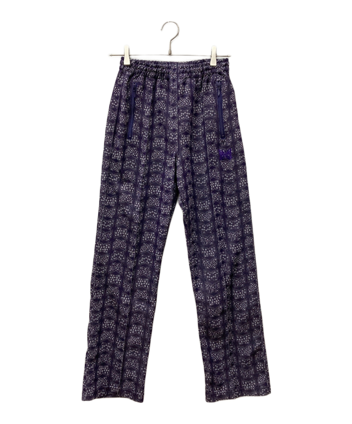 【新品未使用】Needles トラックパンツ　XSパープル Needles トラックパンツ ストレート S パープル エッグ 紫 グリーン