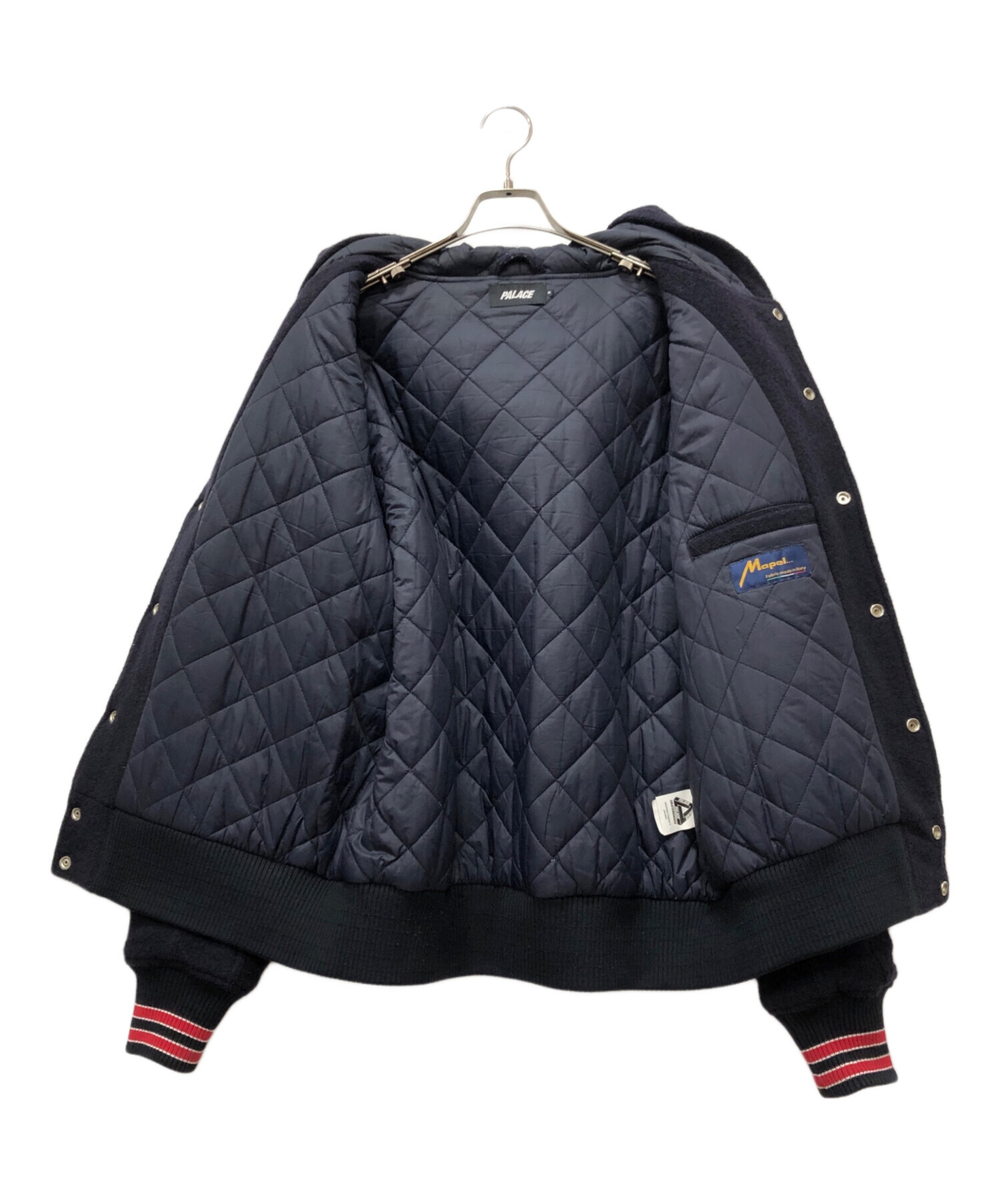 中古・古着通販】PALACE (パレス) hooded varsity jacket ネイビー 