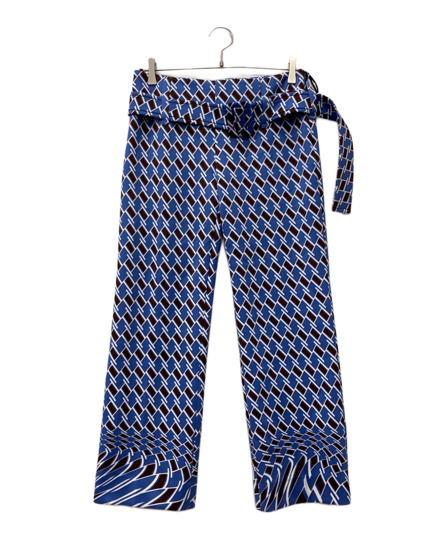 中古・古着通販】PRADA (プラダ) 総柄スラックス ブルー サイズ:L