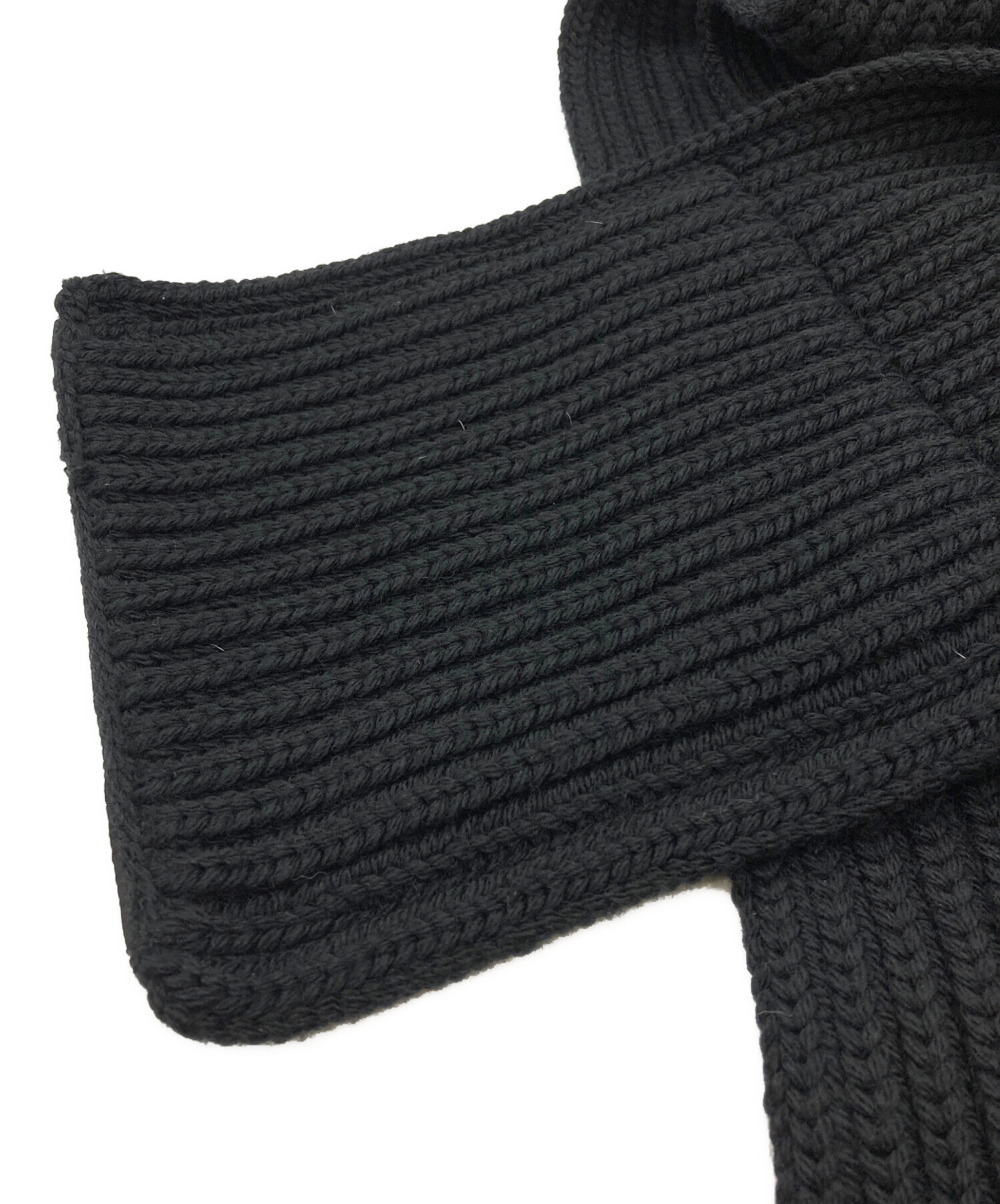 中古・古着通販】PRADA (プラダ) RE NYLONウールマフラー ブラック