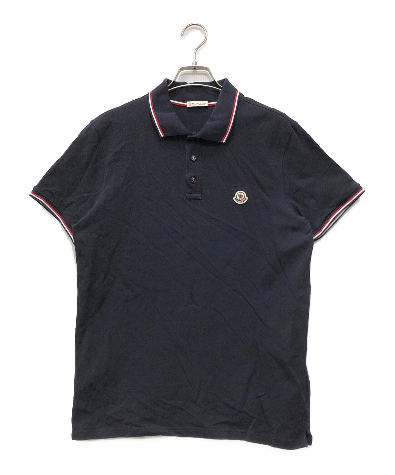 中古・古着通販】MONCLER (モンクレール) ポロシャツ ネイビー サイズ