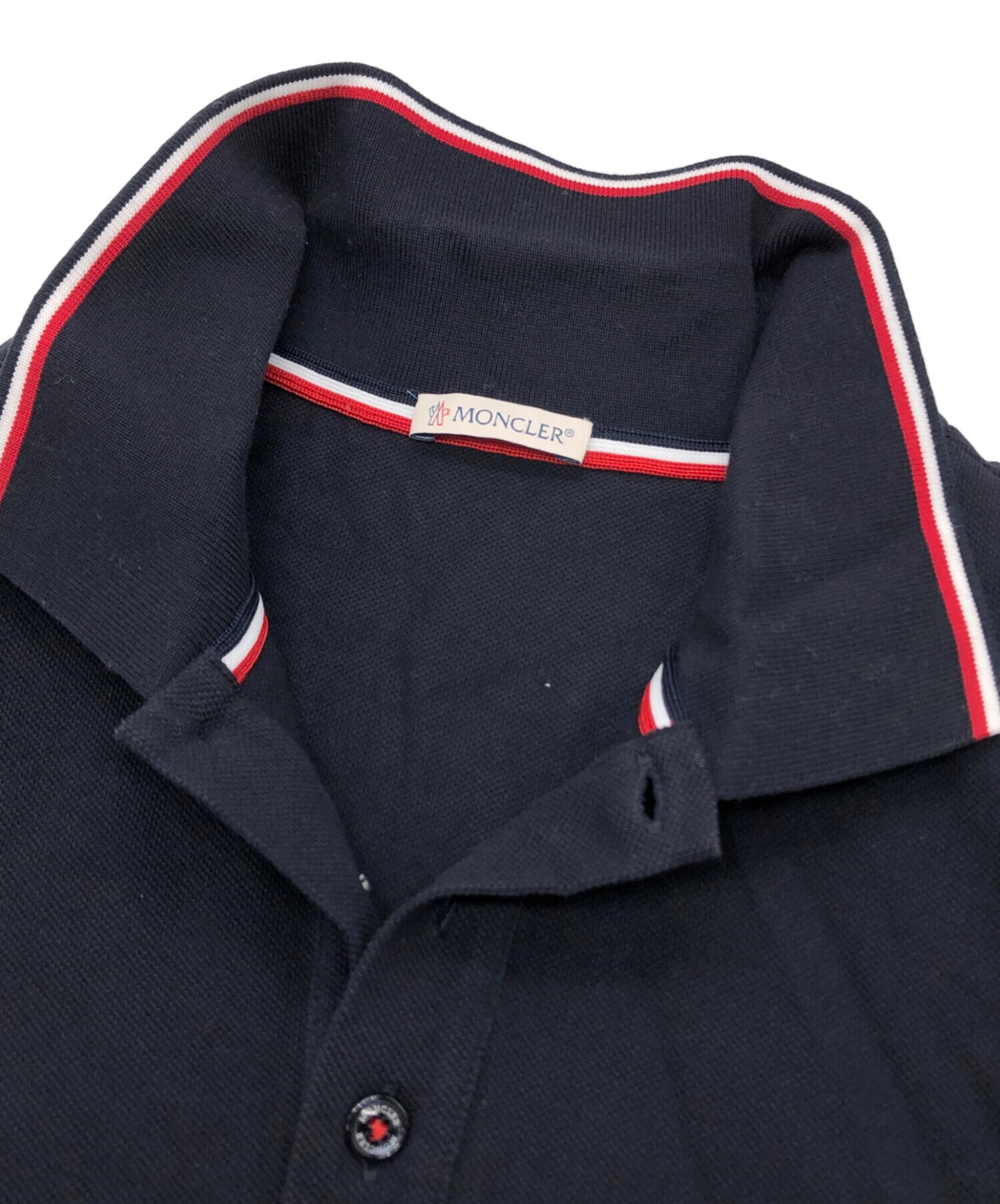 中古・古着通販】MONCLER (モンクレール) ポロシャツ ネイビー サイズ