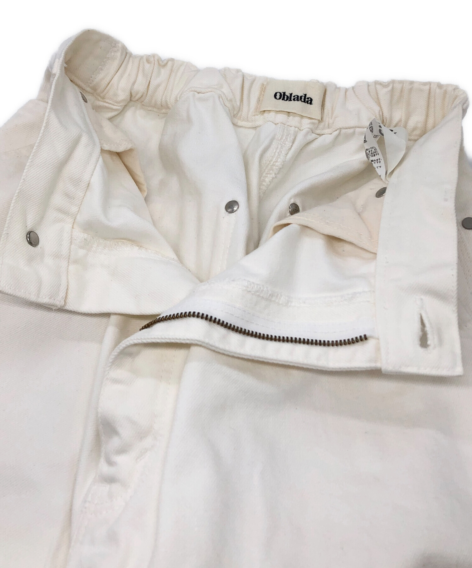 中古・古着通販】Oblada (オブラダ) SKATER JEANS ホワイト サイズ:S