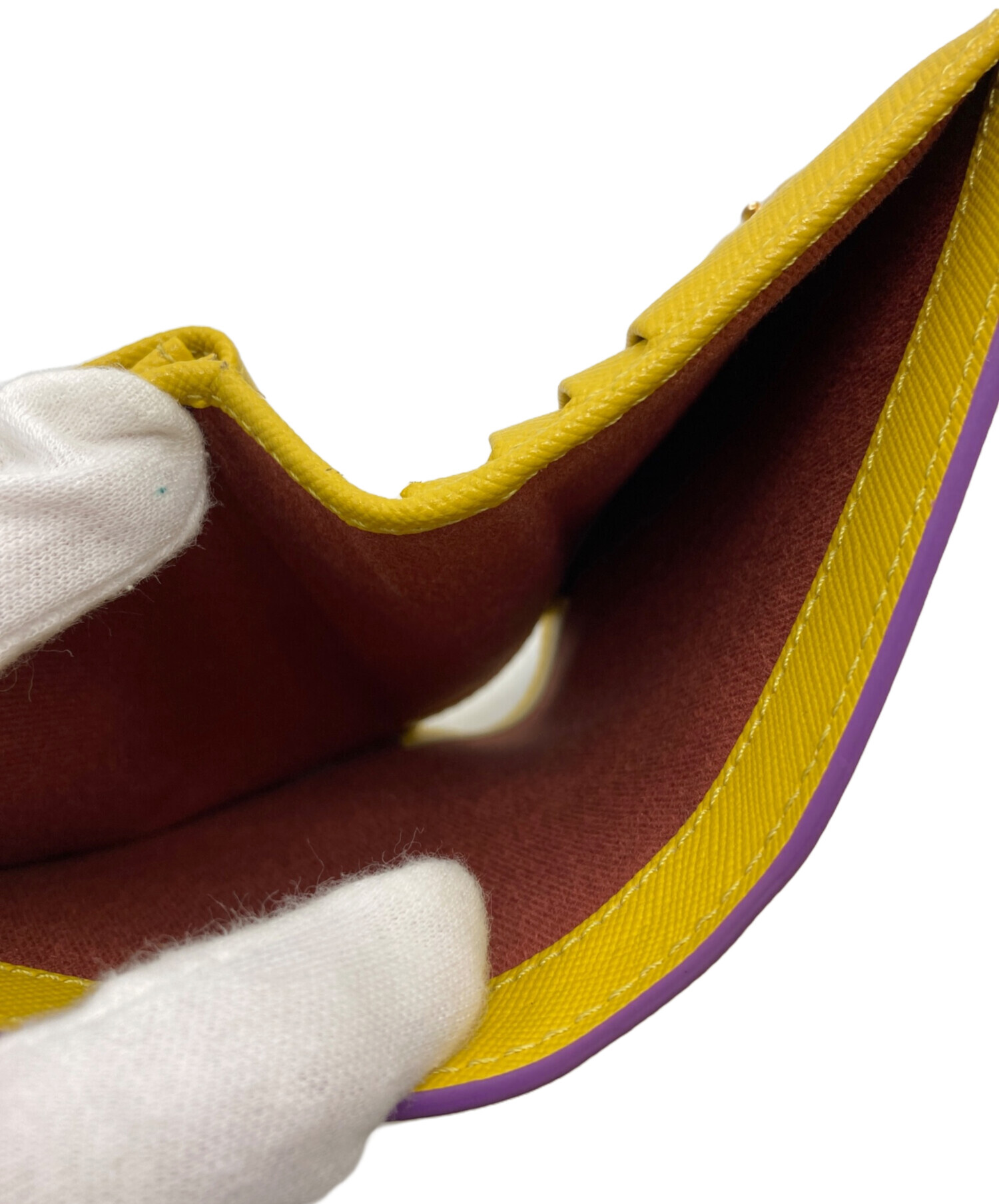 中古・古着通販】MARNI (マルニ) 2つ折り財布 イエロー｜ブランド