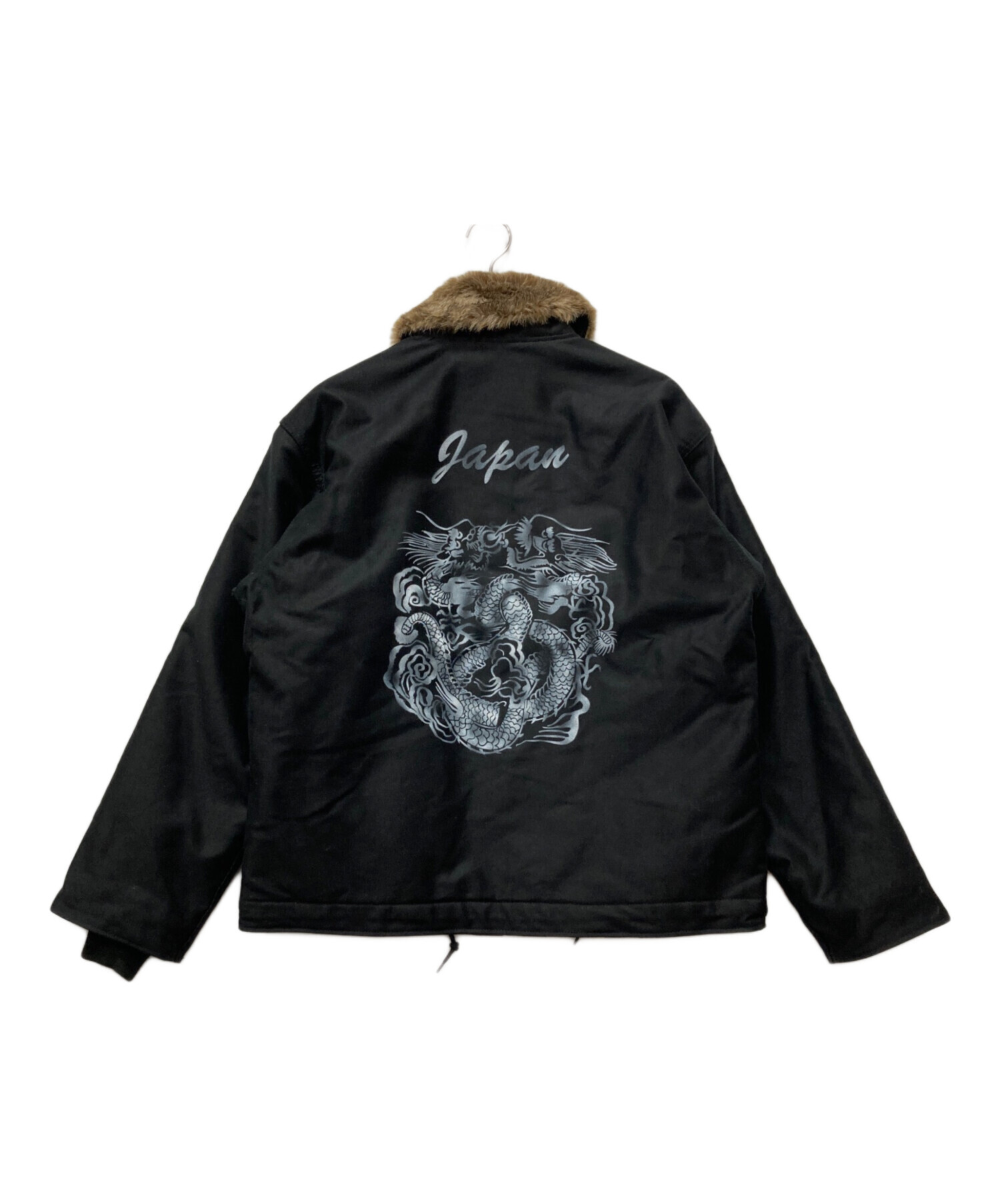 中古・古着通販】HOUSTON (ヒューストン) N-1 DECK JACKET ブラック 