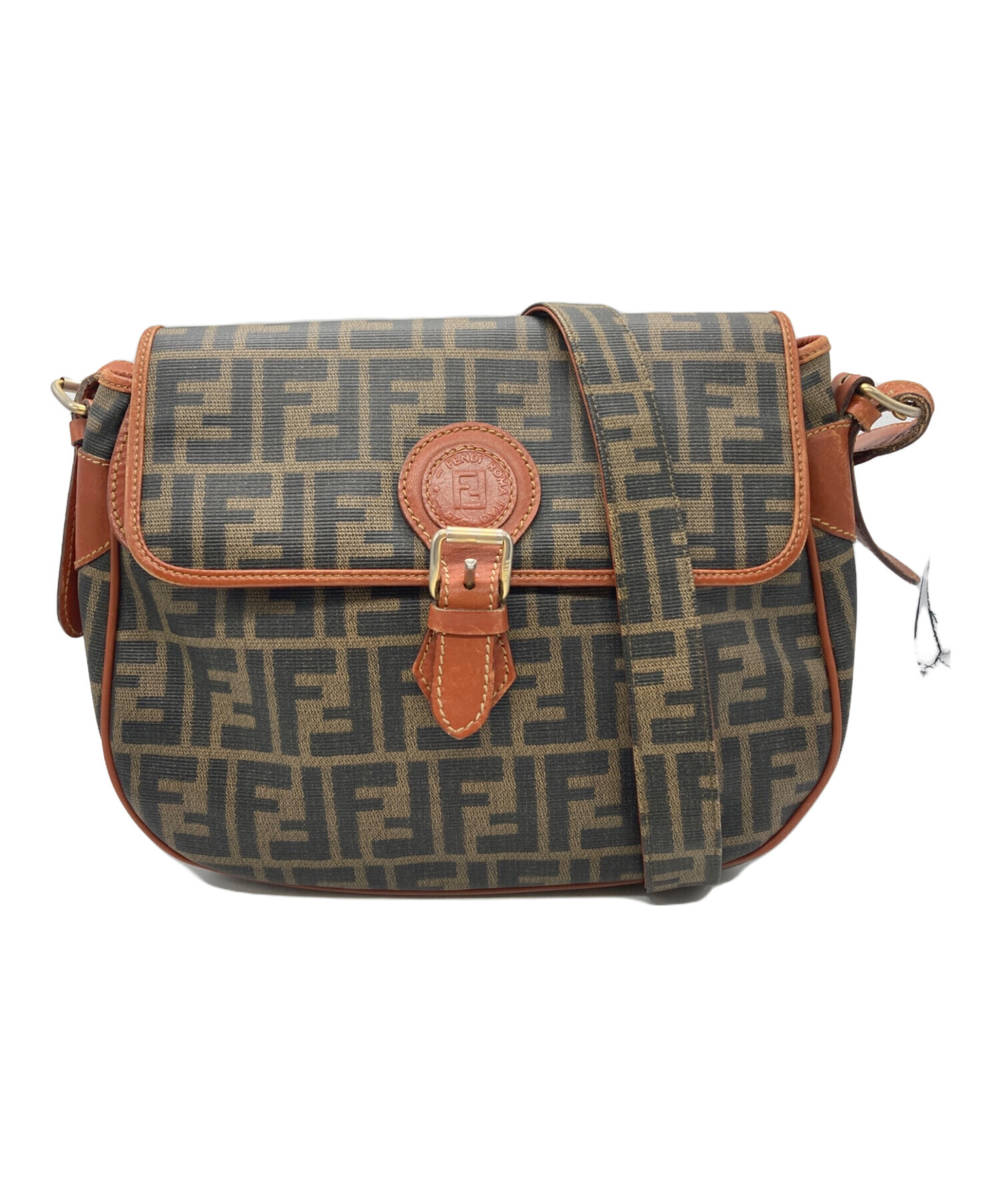 中古・古着通販】FENDI (フェンディ) ズッカショルダーバッグ ベージュ 