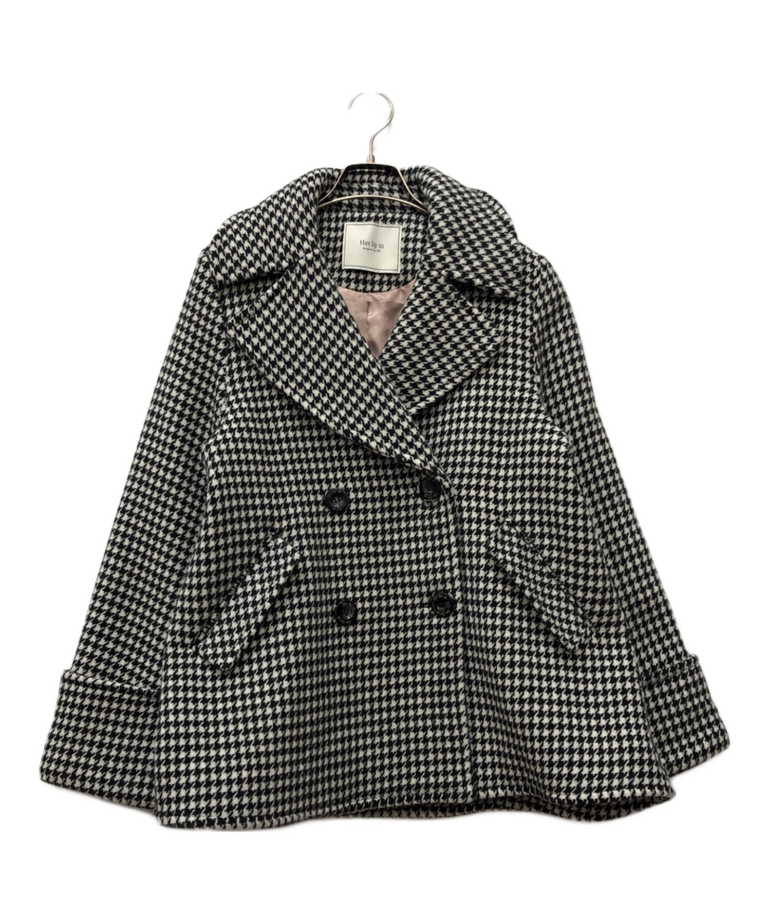 【お値下げ】Her lip to ハーリップトゥ　千鳥格子柄コート　Mサイズ 新品・タグ付き】Her lip to ハーリップトゥ 千鳥柄 コート - メルカリ