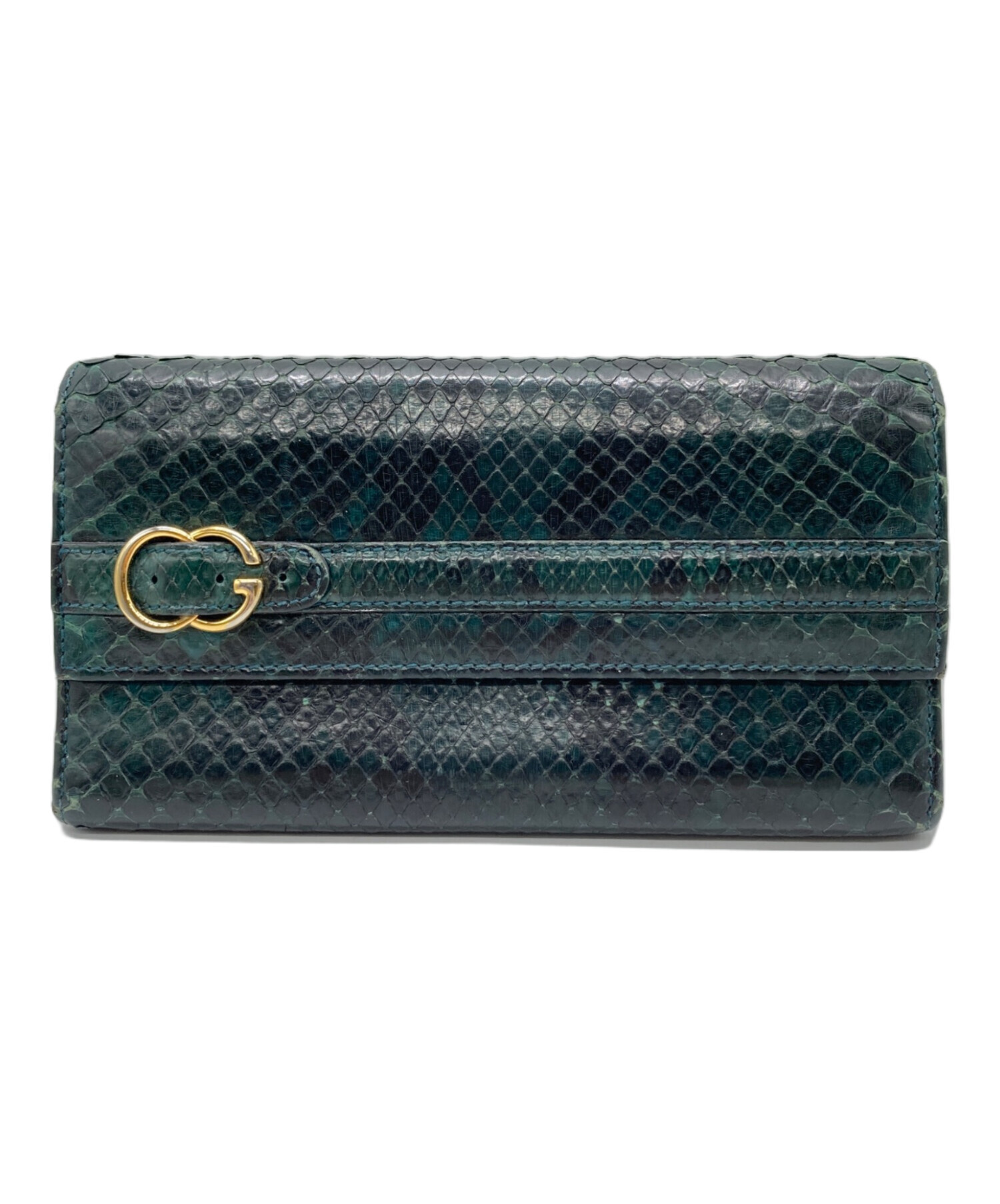 中古・古着通販】GUCCI (グッチ) 長財布 グリーン サイズ:下記参照