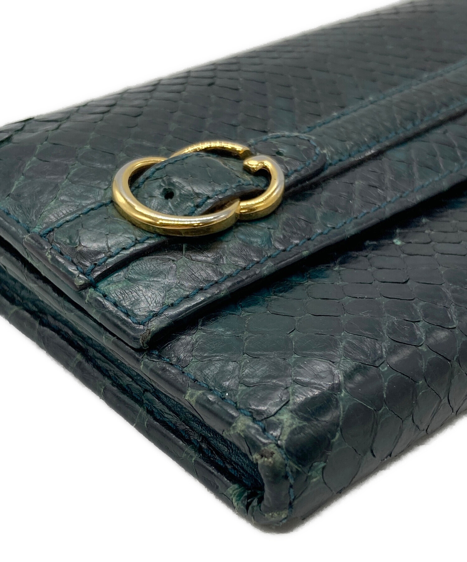 中古・古着通販】GUCCI (グッチ) 長財布 グリーン サイズ:下記参照