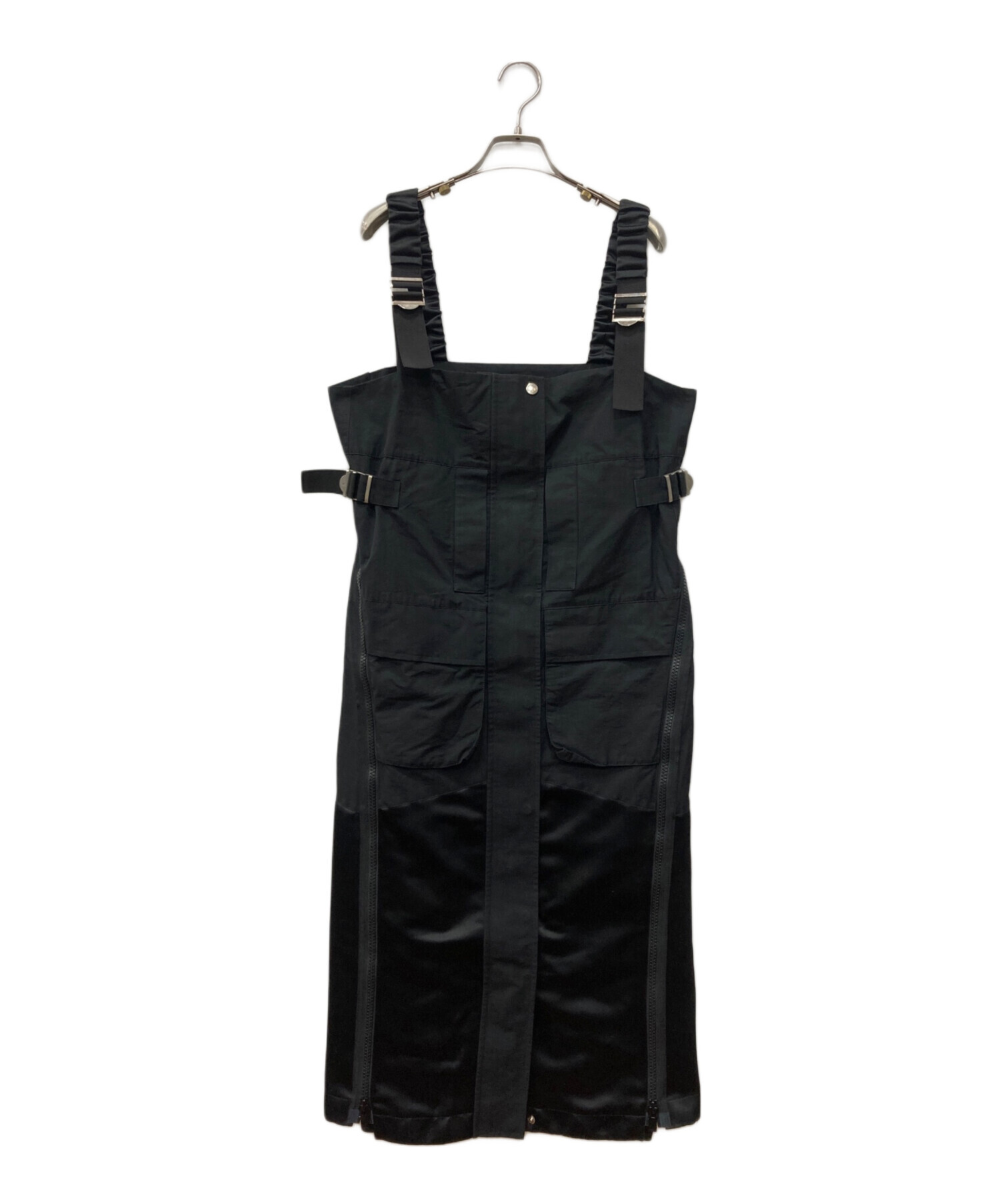 中古・古着通販】sacai (サカイ) Grosgrain Mix Dress ブラック 中古・古着通販】sacai (サカイ) Grosgrain Mix Dress ブラック