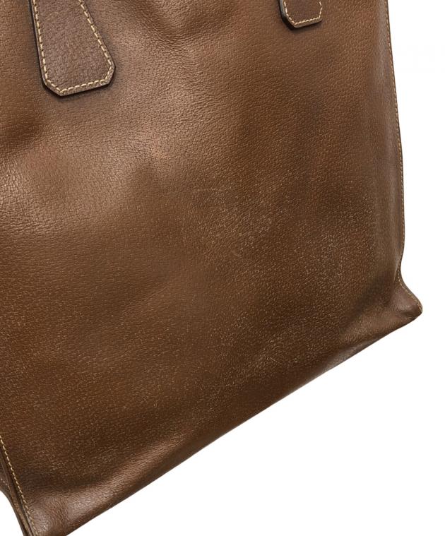 中古・古着通販】PRADA (プラダ) レザートートバッグ ブラウン サイズ