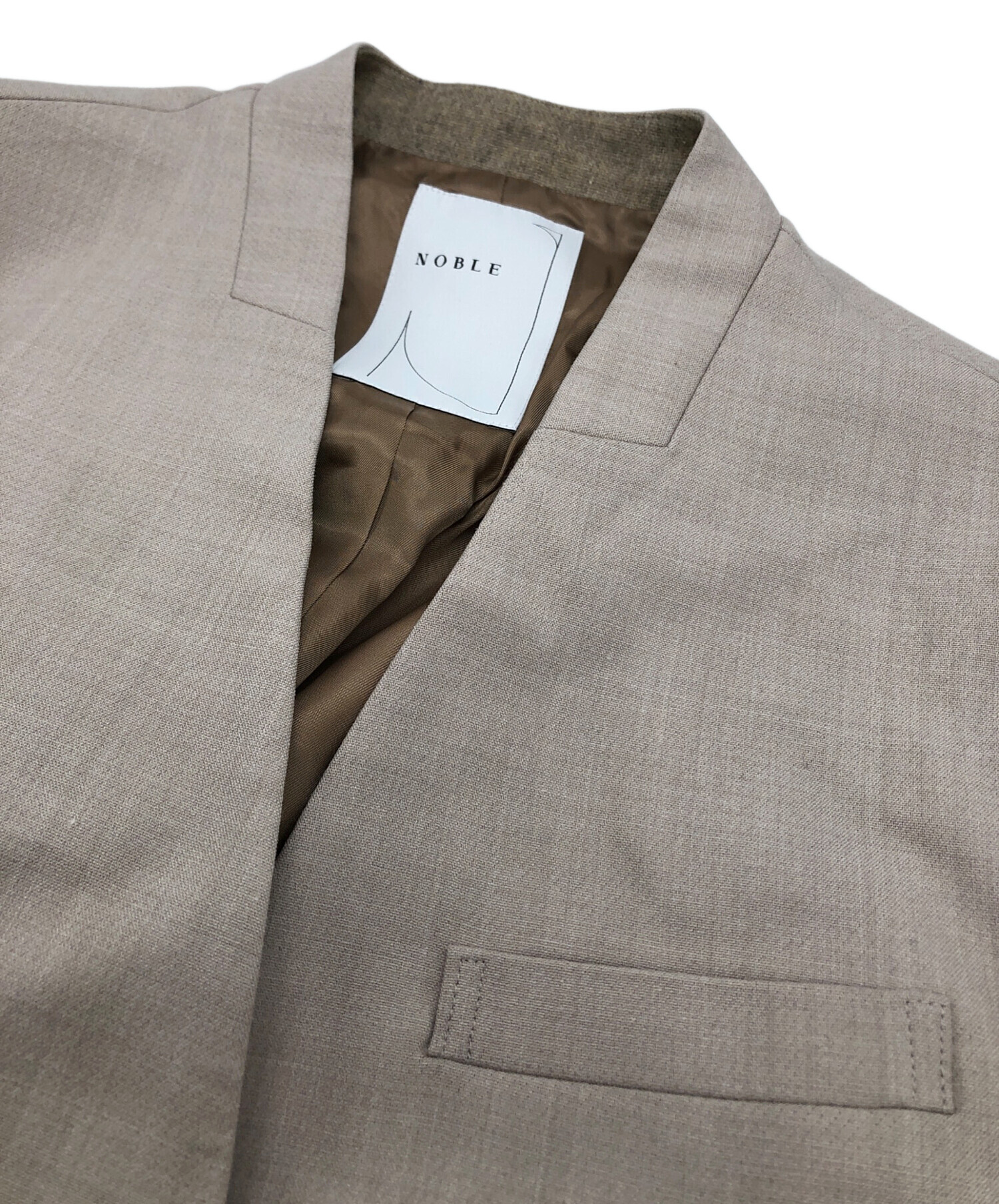 中古・古着通販】Noble (ノーブル) ダブルクロスカラーレスジャケット