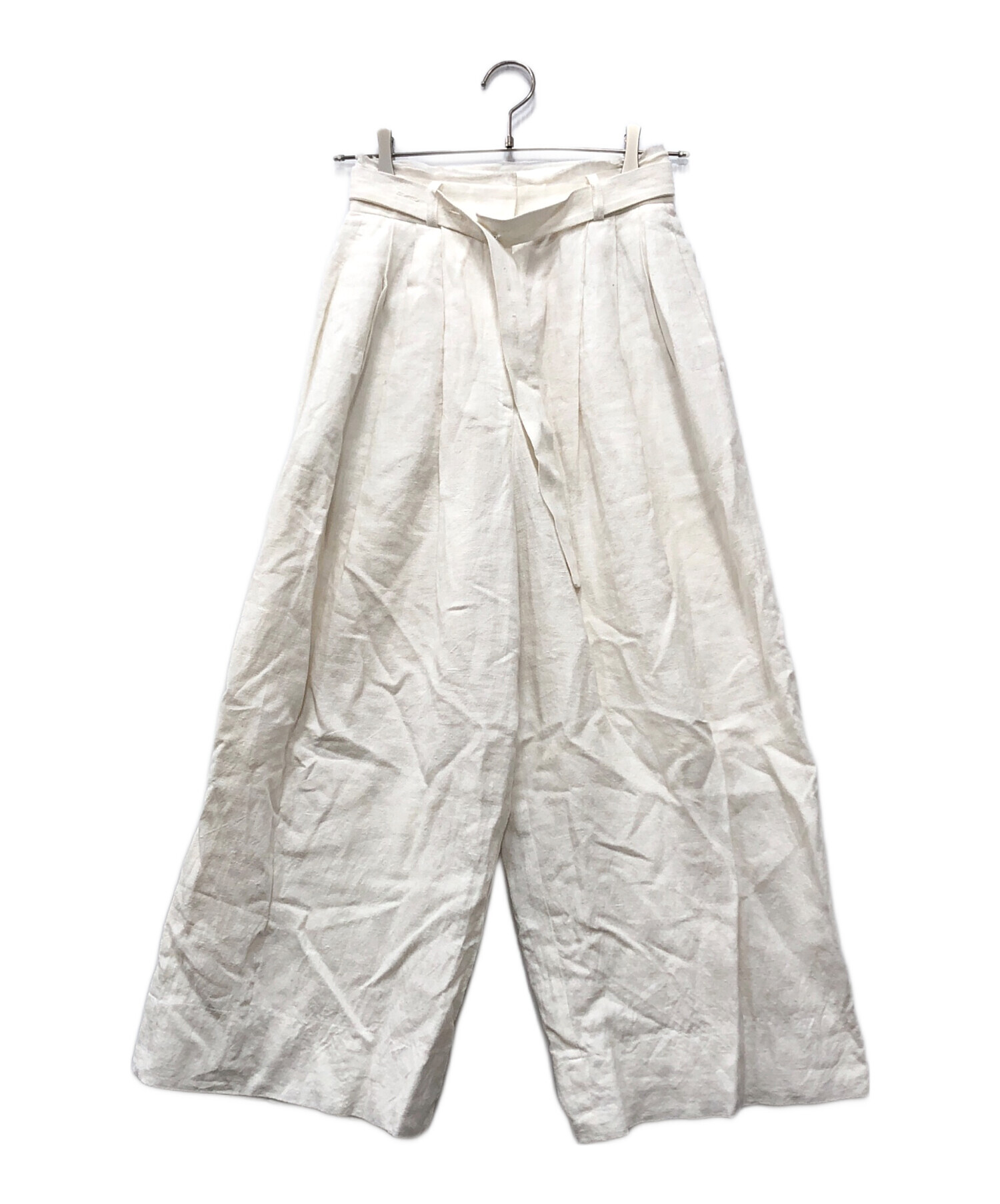 新品タグ付き デレス パンツ サイズ2 deres 未使用 中古・古着通販】deres (デレス) 11th Linen Pants ホワイト｜ブランド