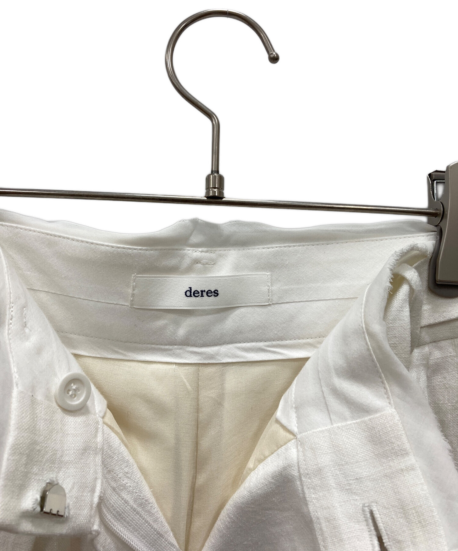 中古・古着通販】deres (デレス) 11th Linen Pants ホワイト｜ブランド