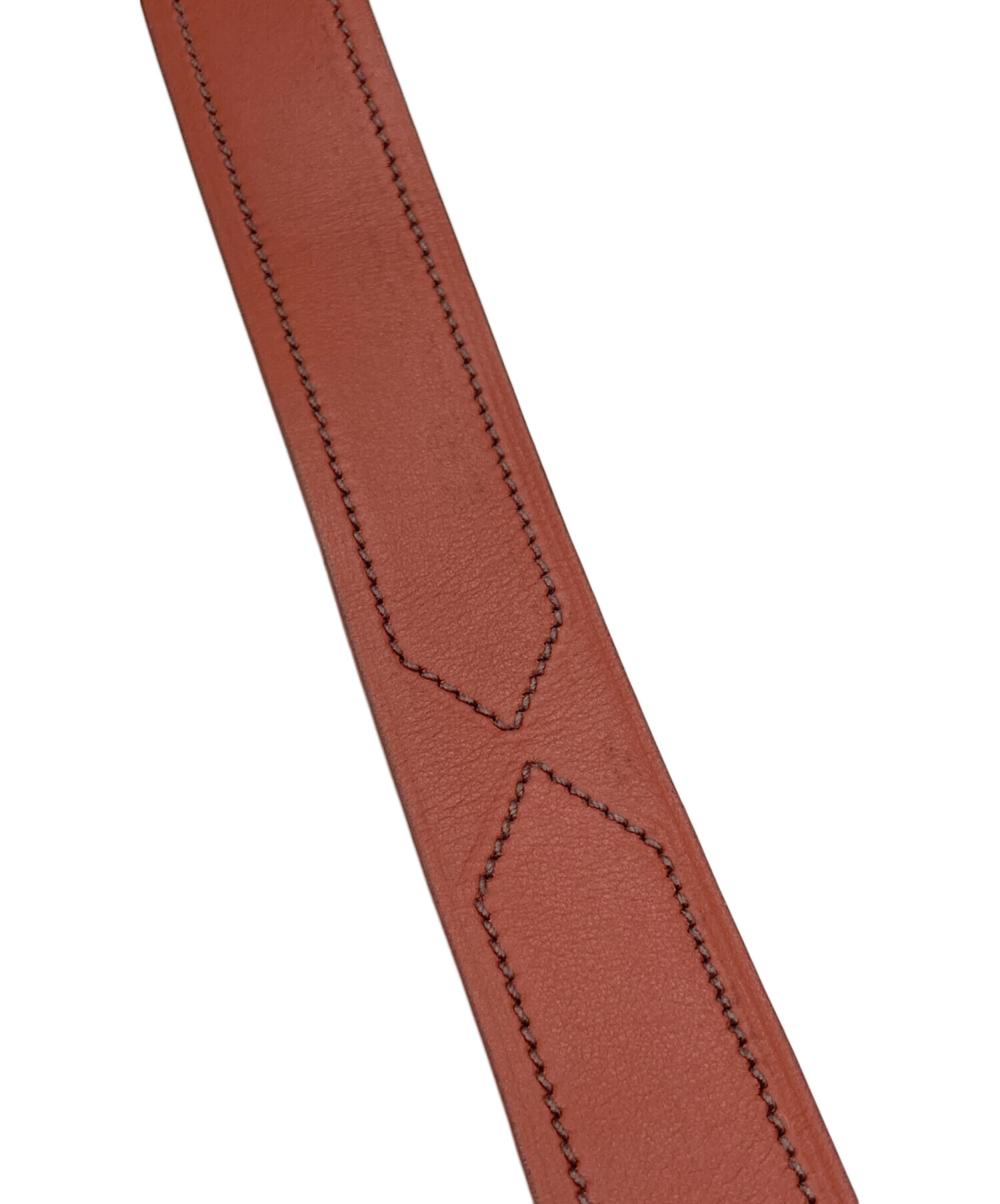 中古・古着通販】PRADA (プラダ) ステッチレザーベルト ブラウン
