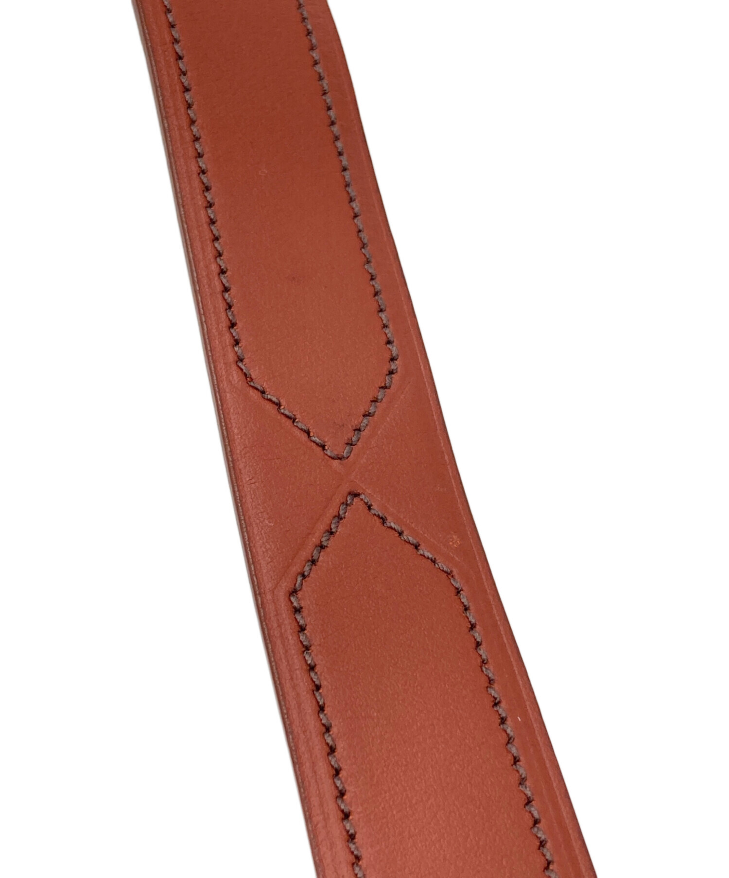 中古・古着通販】PRADA (プラダ) ステッチレザーベルト ブラウン