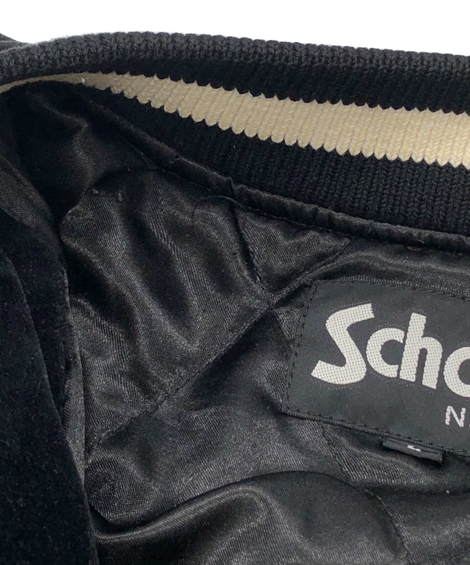 中古・古着通販】Schott (ショット) Souvenir Jacket ブラック サイズ