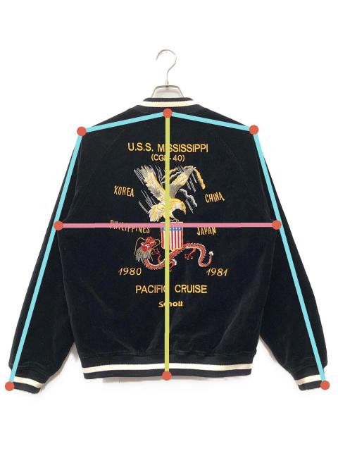 中古・古着通販】Schott (ショット) Souvenir Jacket ブラック サイズ