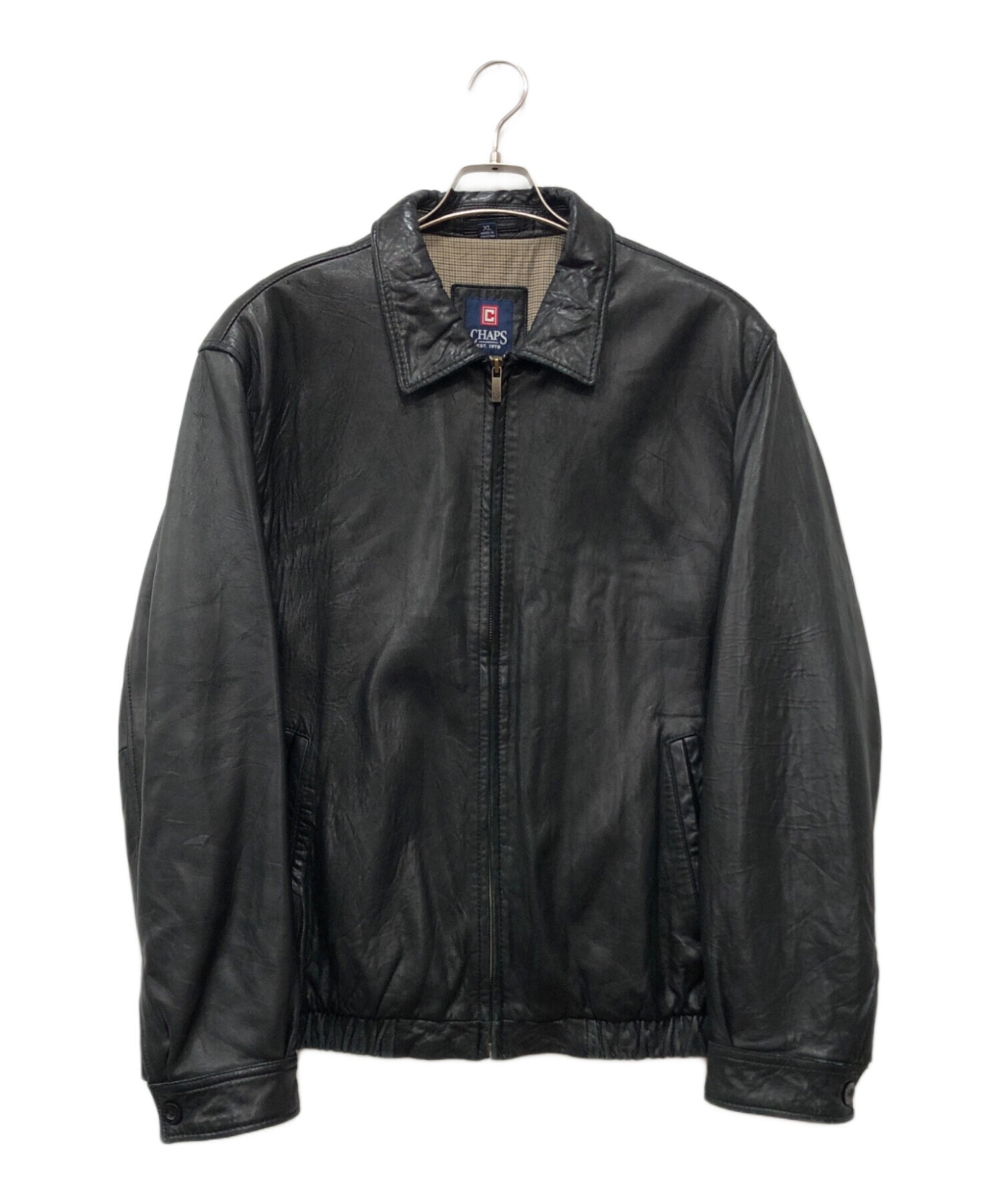 90s~ Ralph Lauren CHAPS ブラック 黒 レザージャケット 中古・古着通販】CHAPS RALPH LAUREN (チャップス ラルフローレン