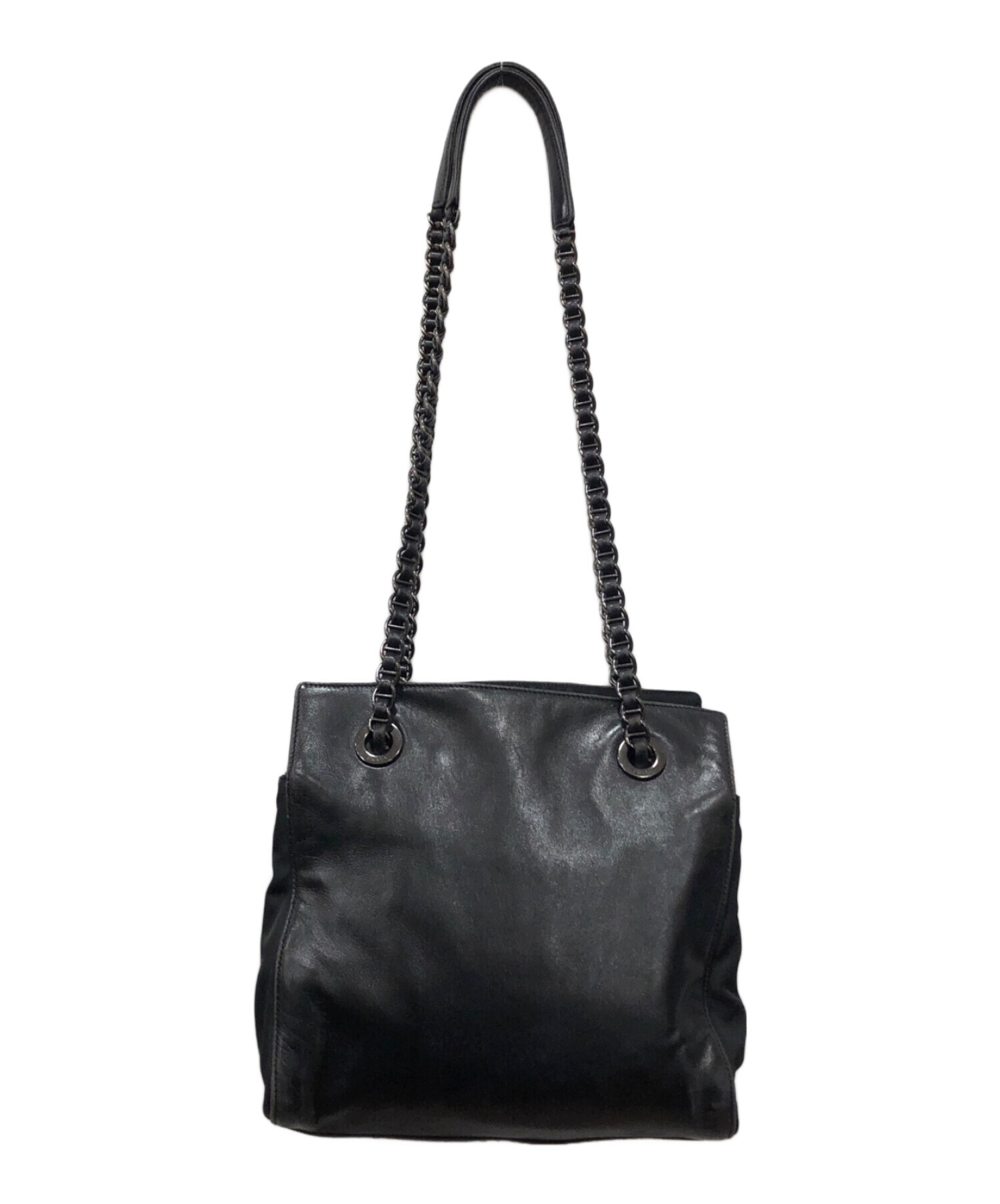 中古・古着通販】PRADA (プラダ) チェーントートバッグ ブラック 