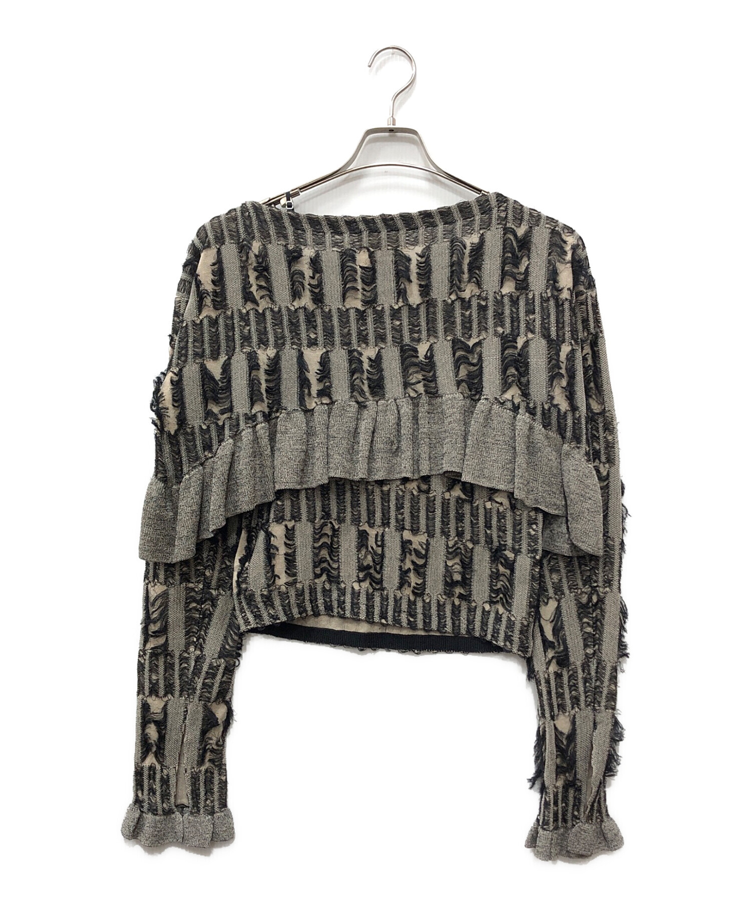 中古・古着通販】AMERI (アメリ) MANY WAY JACQUARD SHORT KNIT TOP