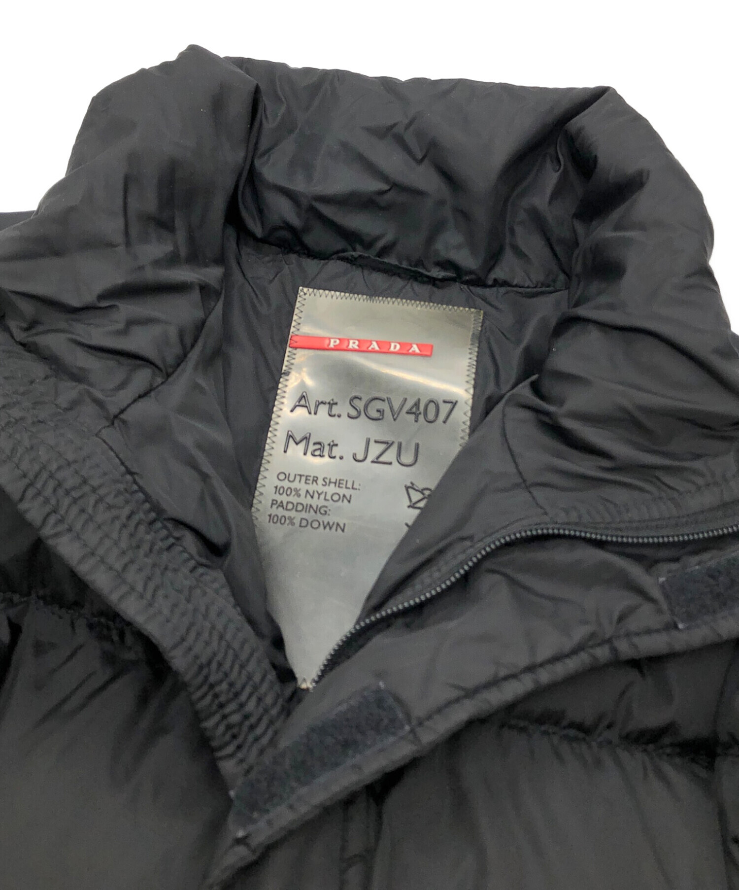 PRADA SPORT ART.SGV759 ダウンジャケット　Tg46 PRADA ダウンコート Re-Nylon SGC042 1WQ8 キルティング (PRADA/ダウン
