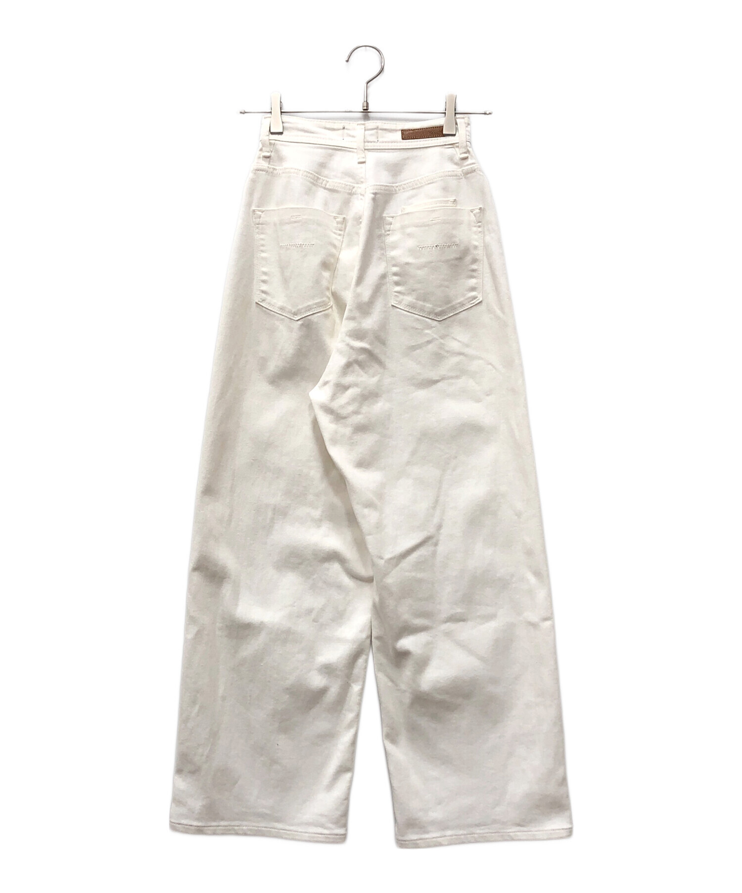 中古・古着通販】YANUK (ヤヌーク) デニムパンツ ホワイト サイズ:22
