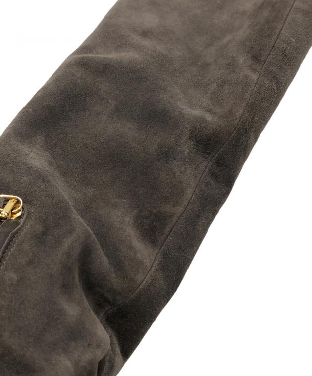 中古・古着通販】PRADA (プラダ) ロングブーツ グレー サイズ:36 1/2