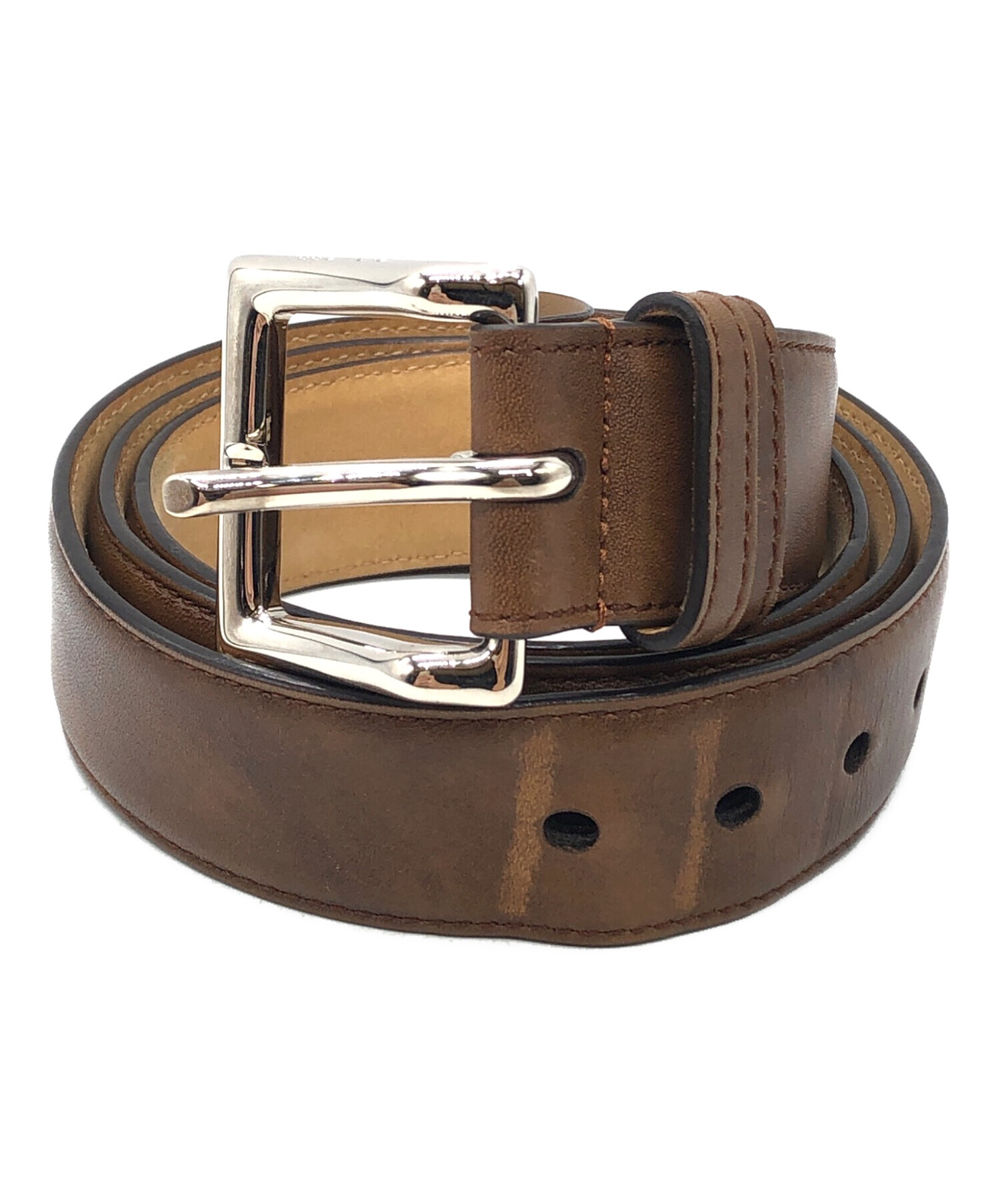 中古・古着通販】JOHN LOBB (ジョンロブ) レザーベルト ブラウン